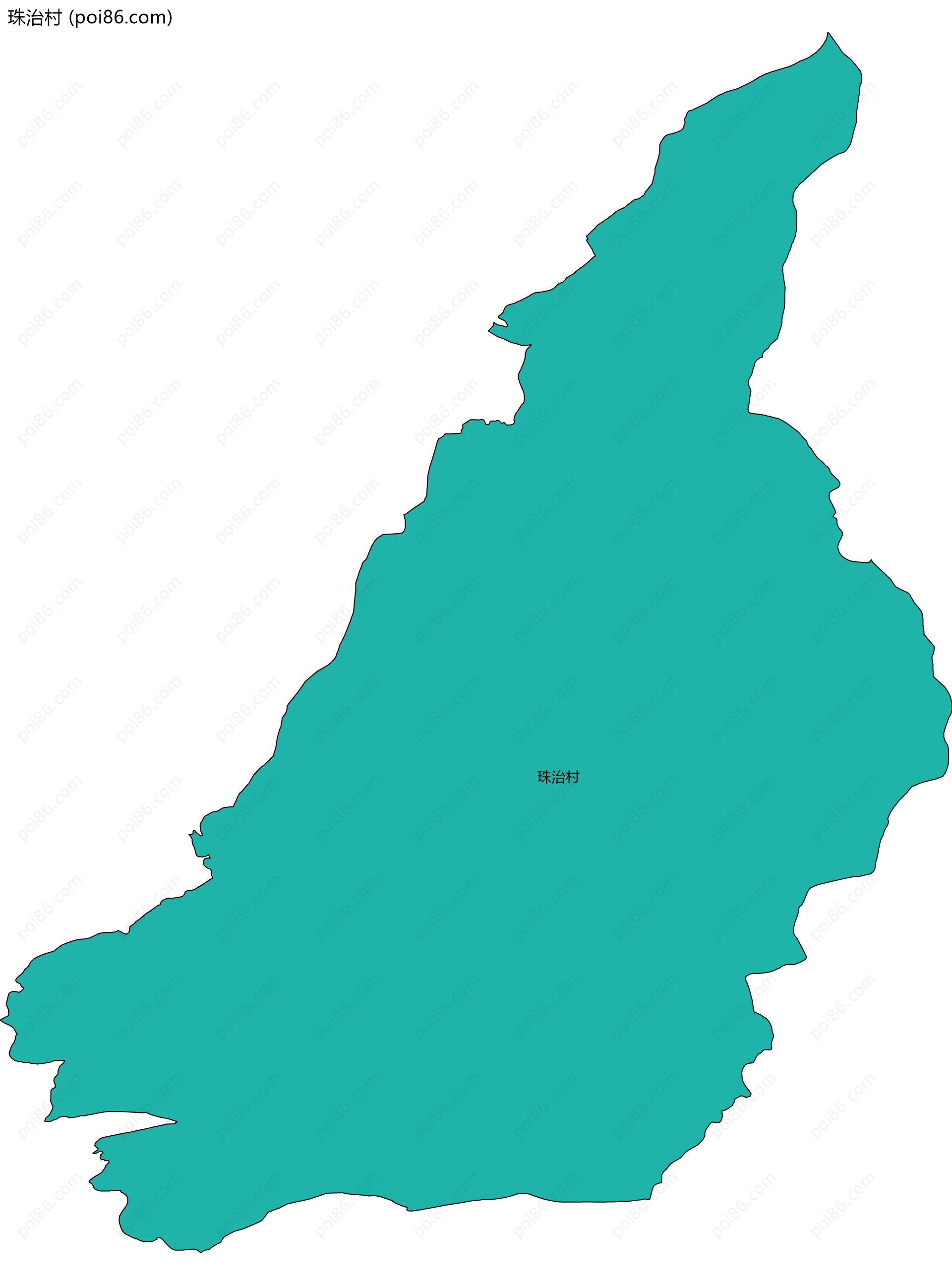 珠治村边界地图