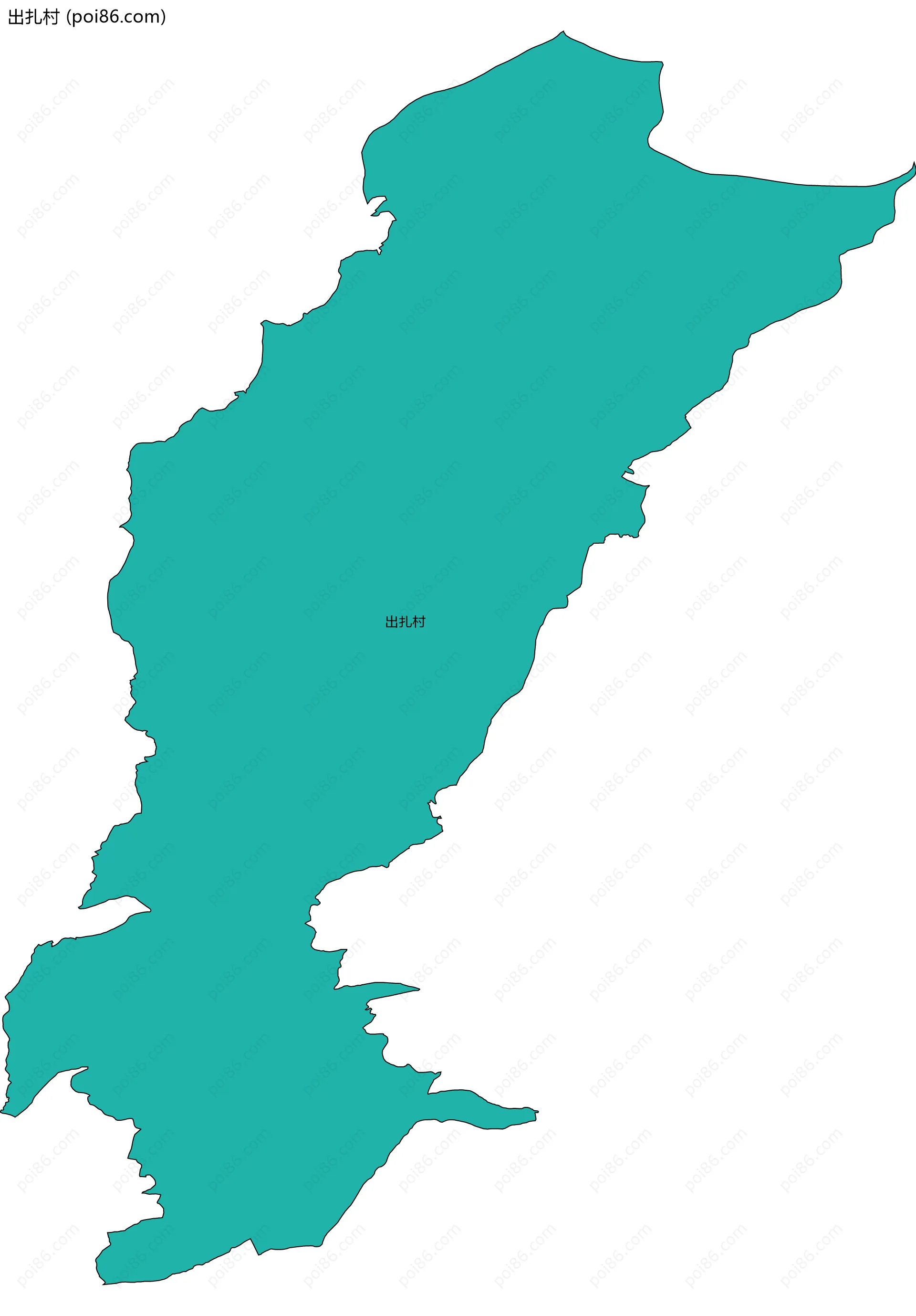 出扎村边界地图