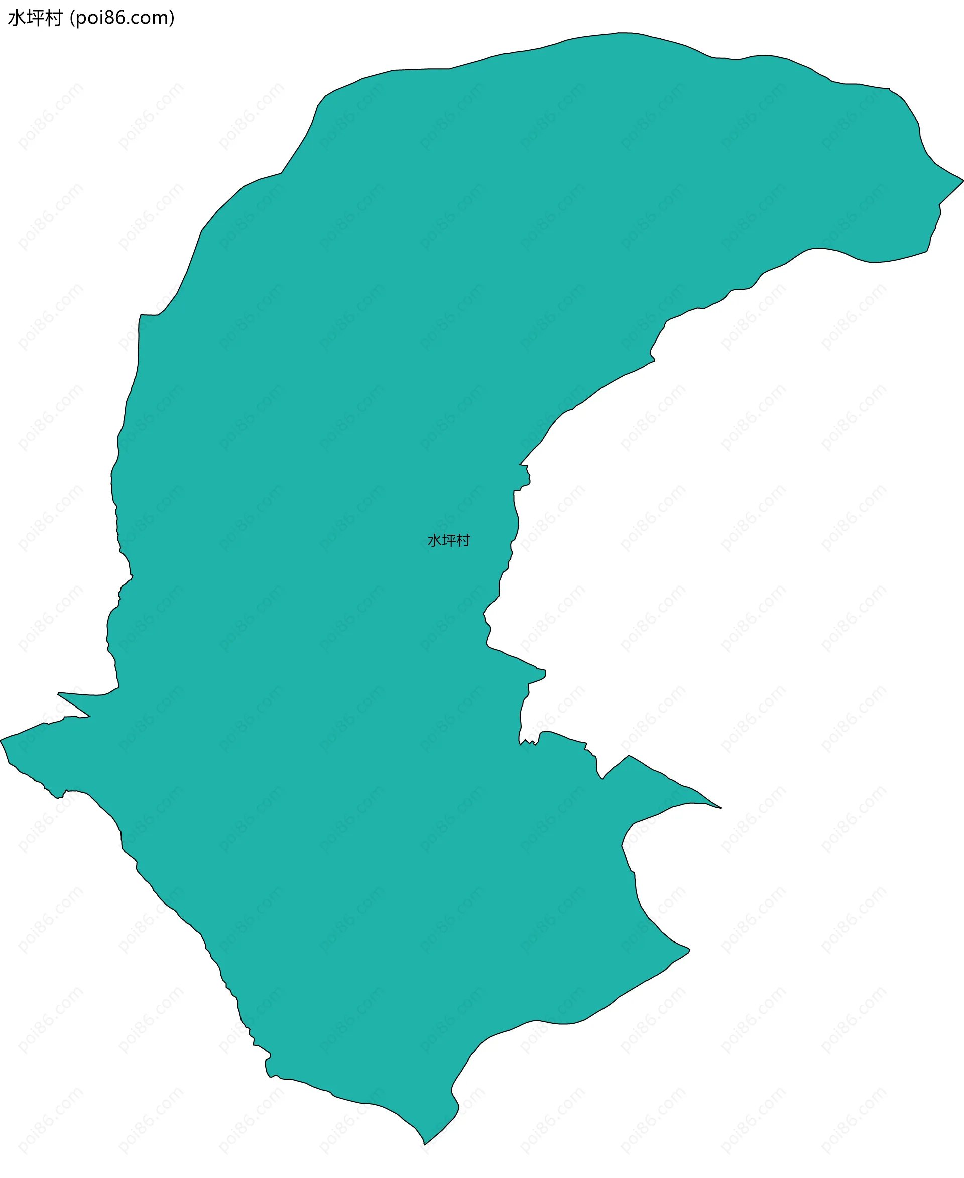水坪村边界地图