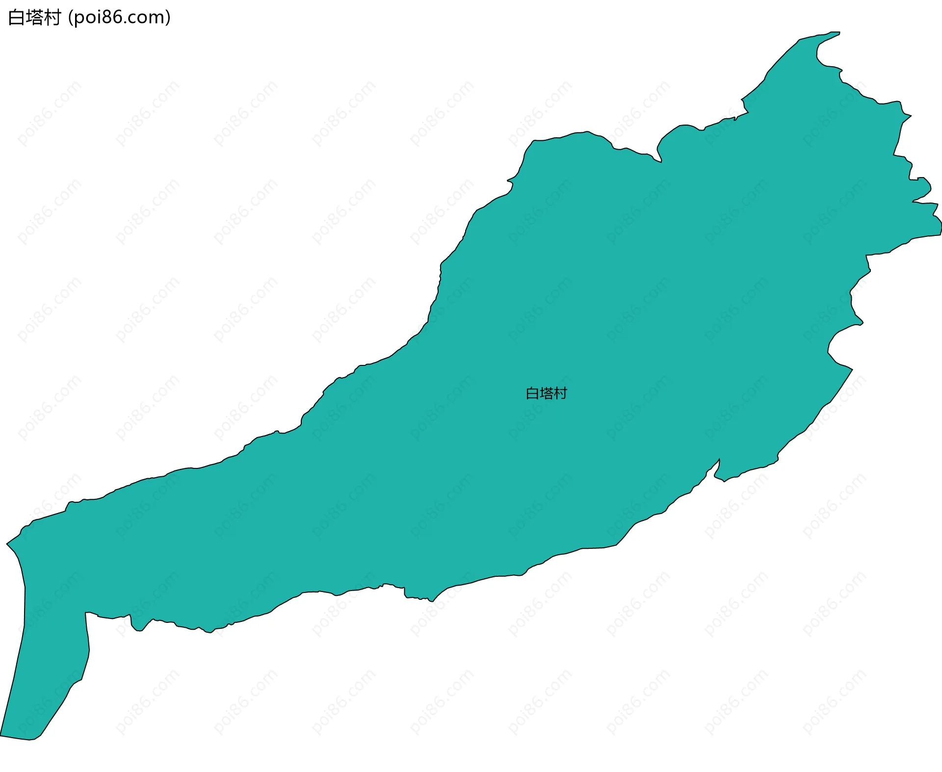白塔村边界地图