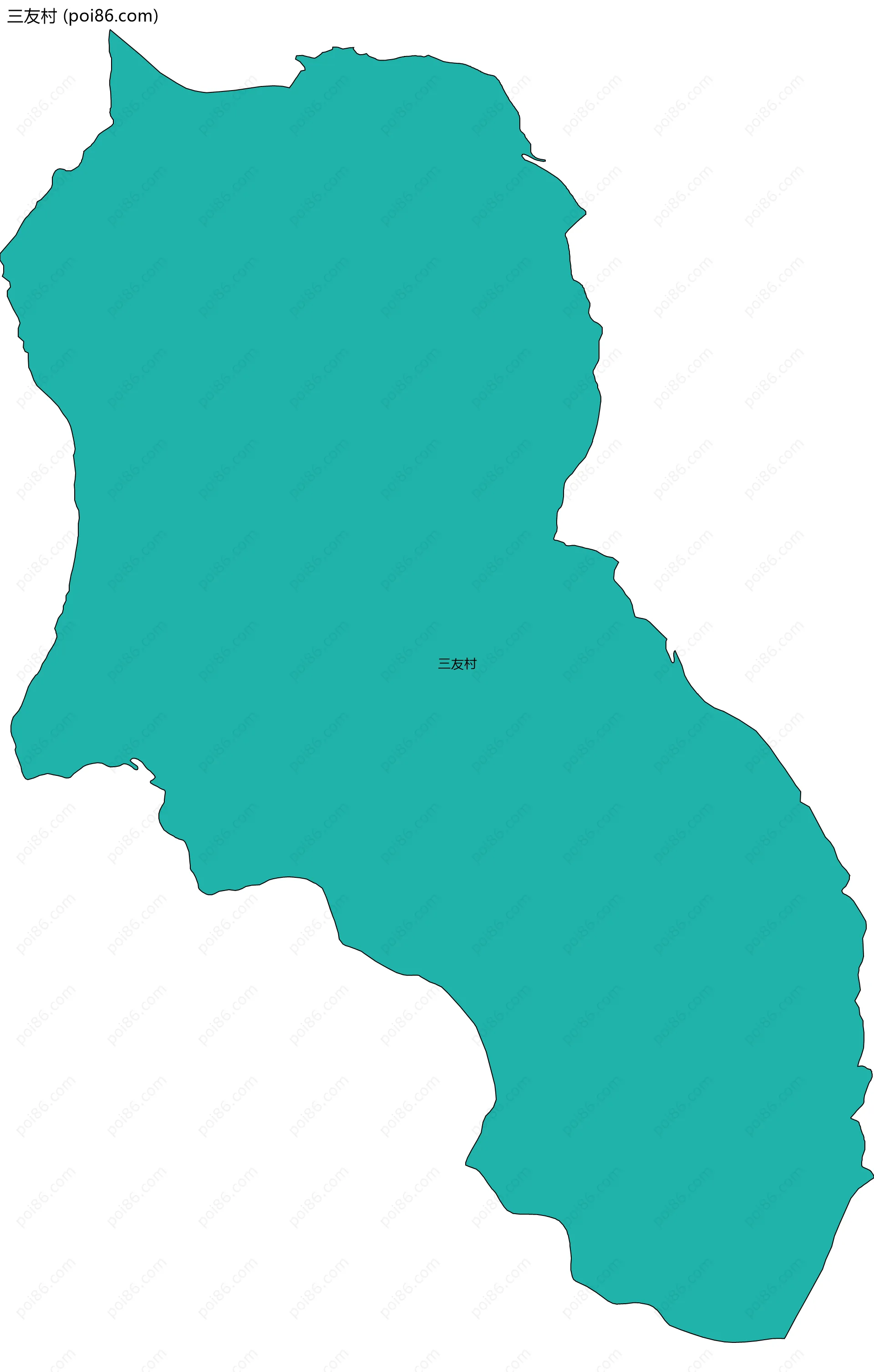 三友村边界地图