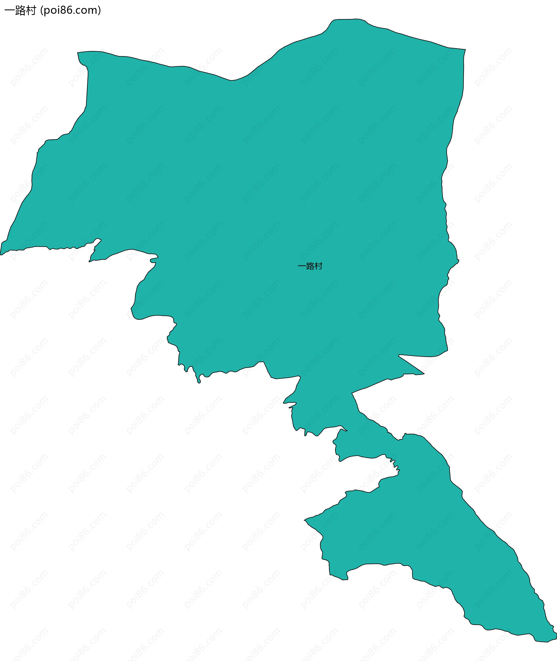 一路村边界地图