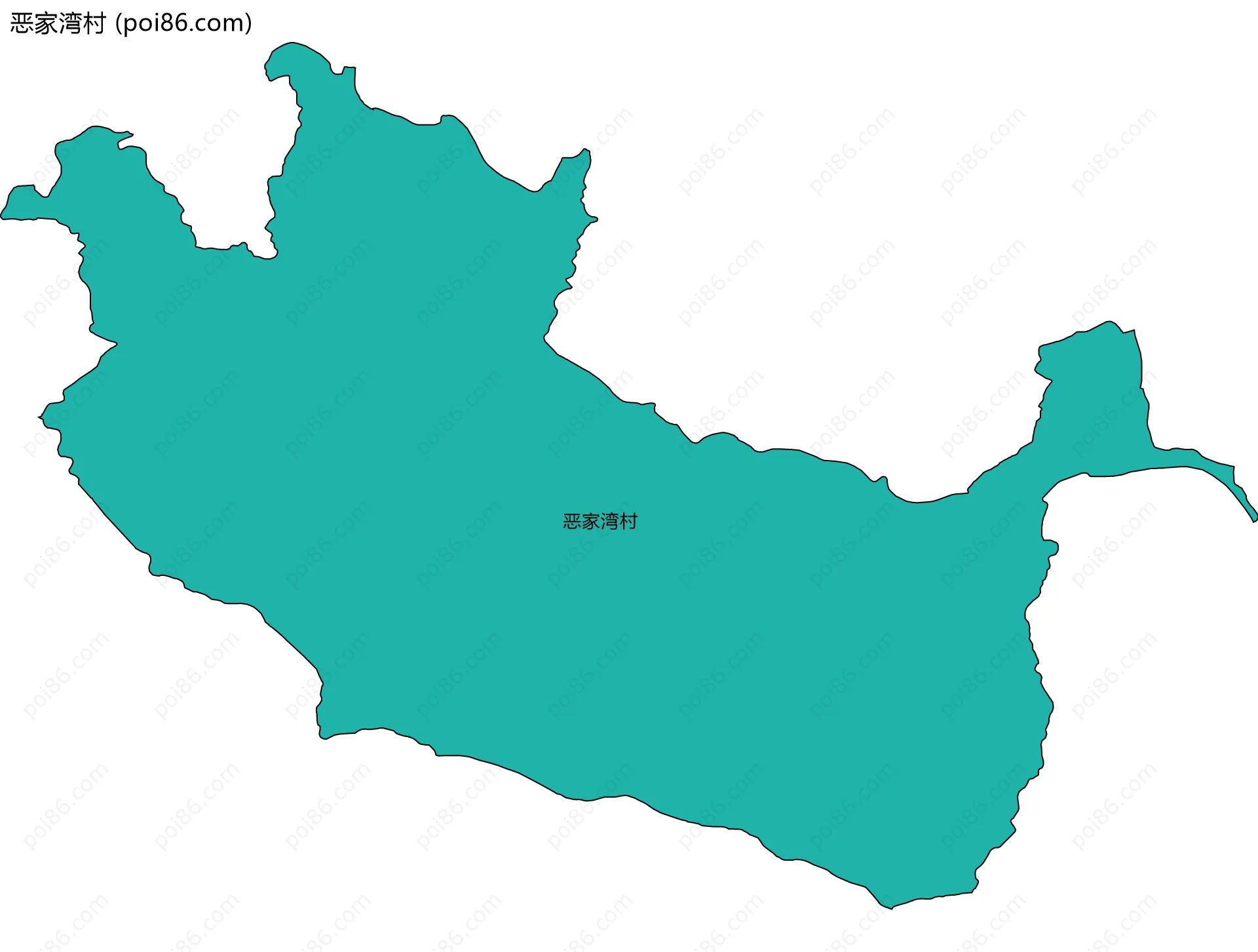 恶家湾村边界地图