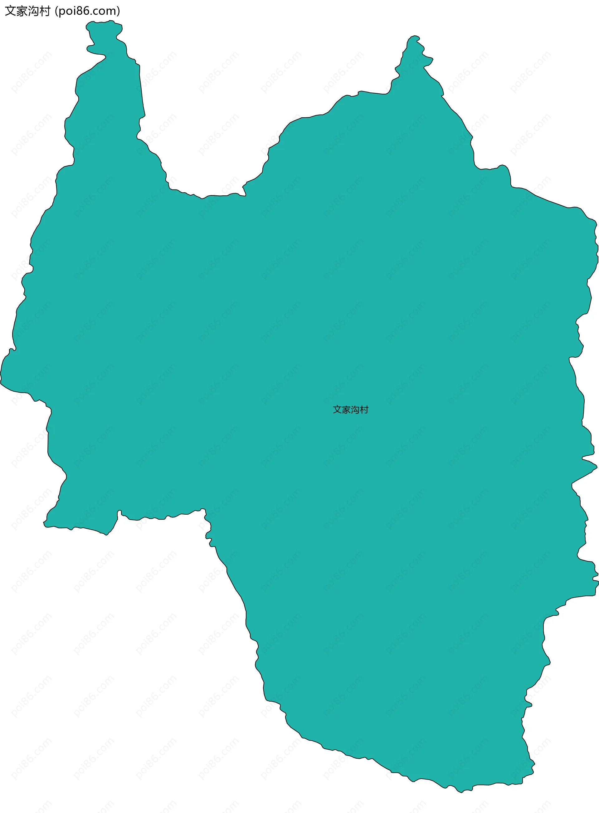 文家沟村边界地图