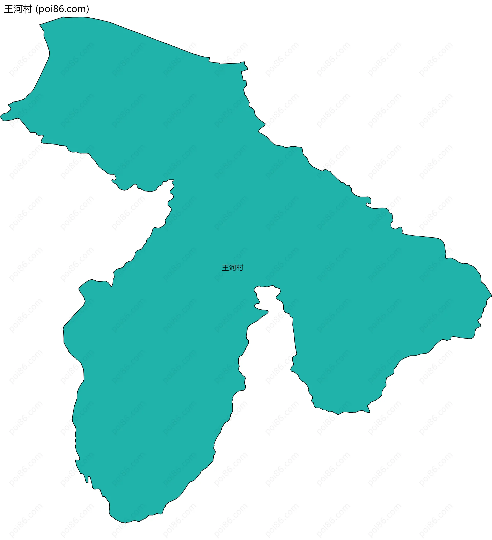 王河村边界地图