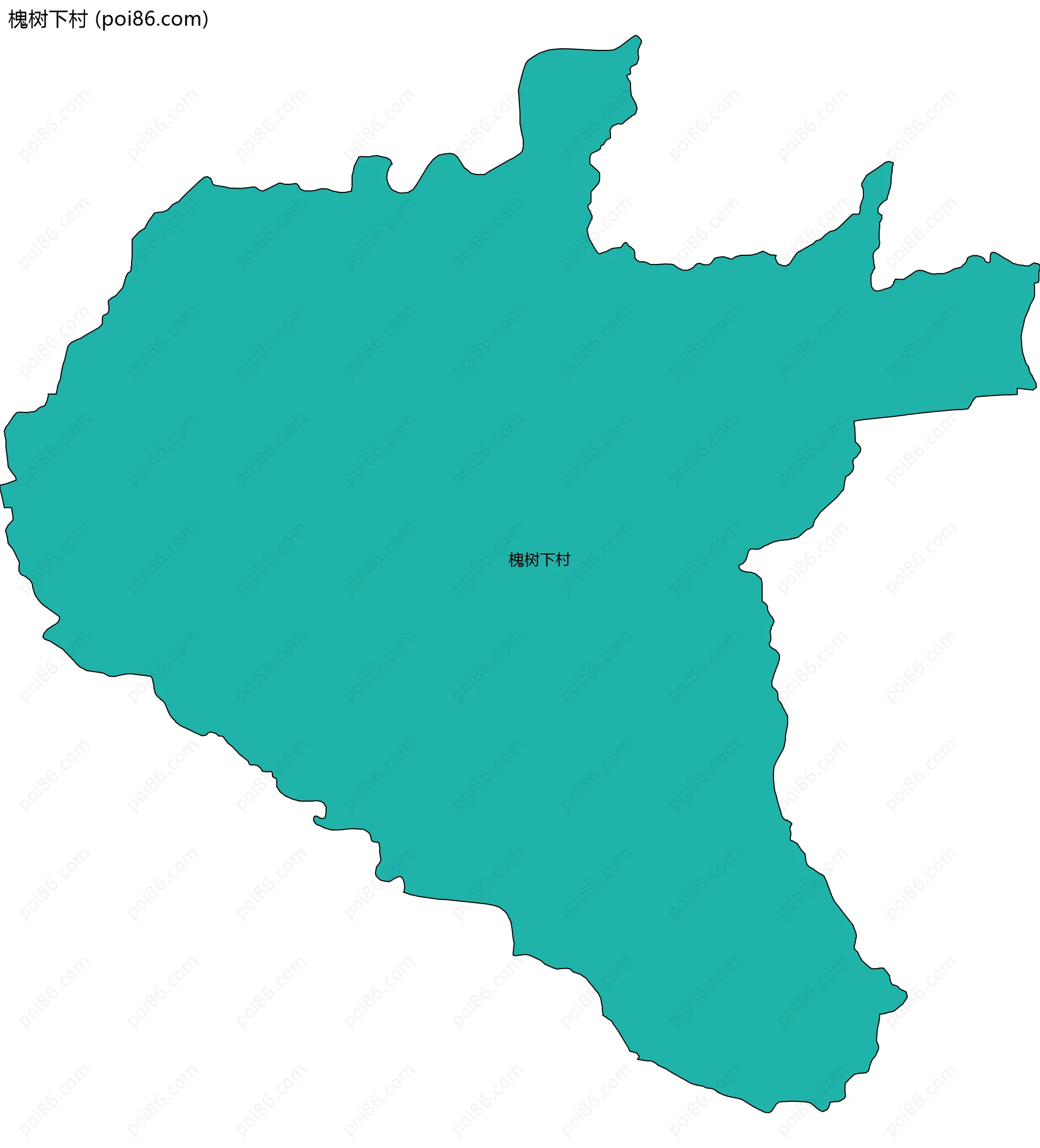 槐树下村边界地图