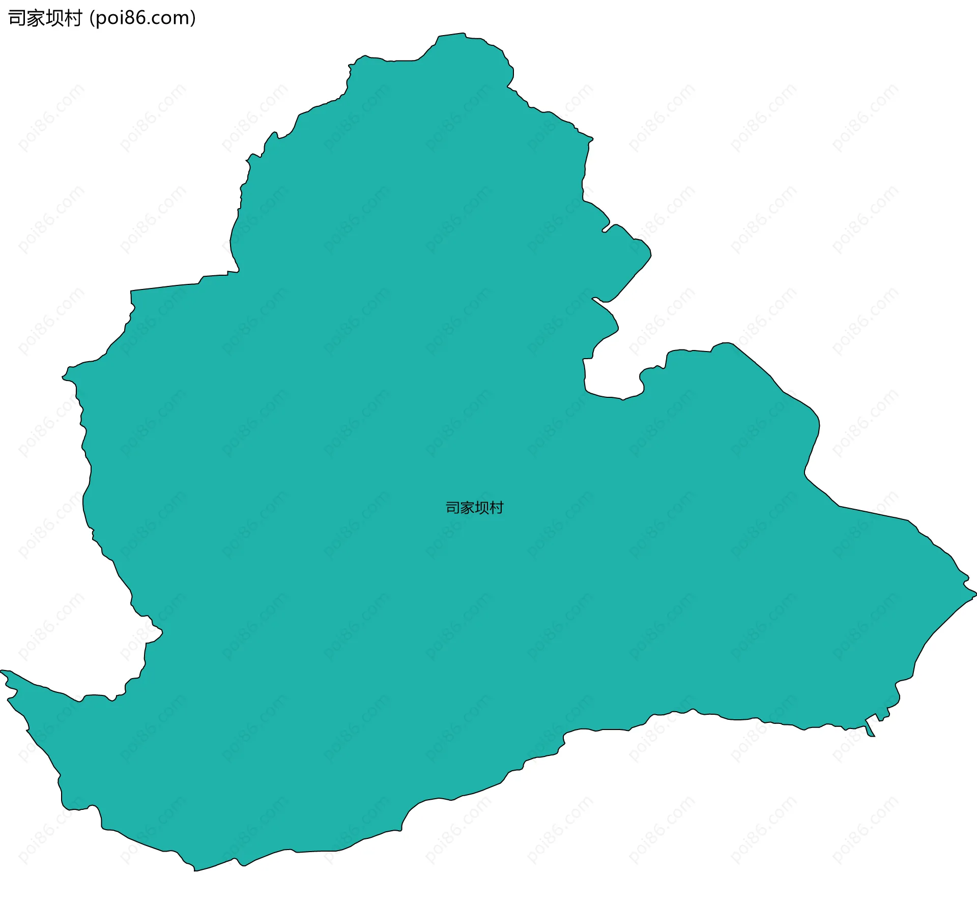 司家坝村边界地图
