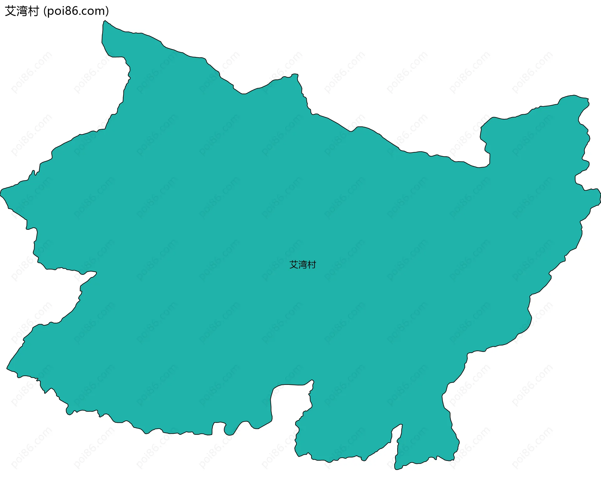 艾湾村边界地图