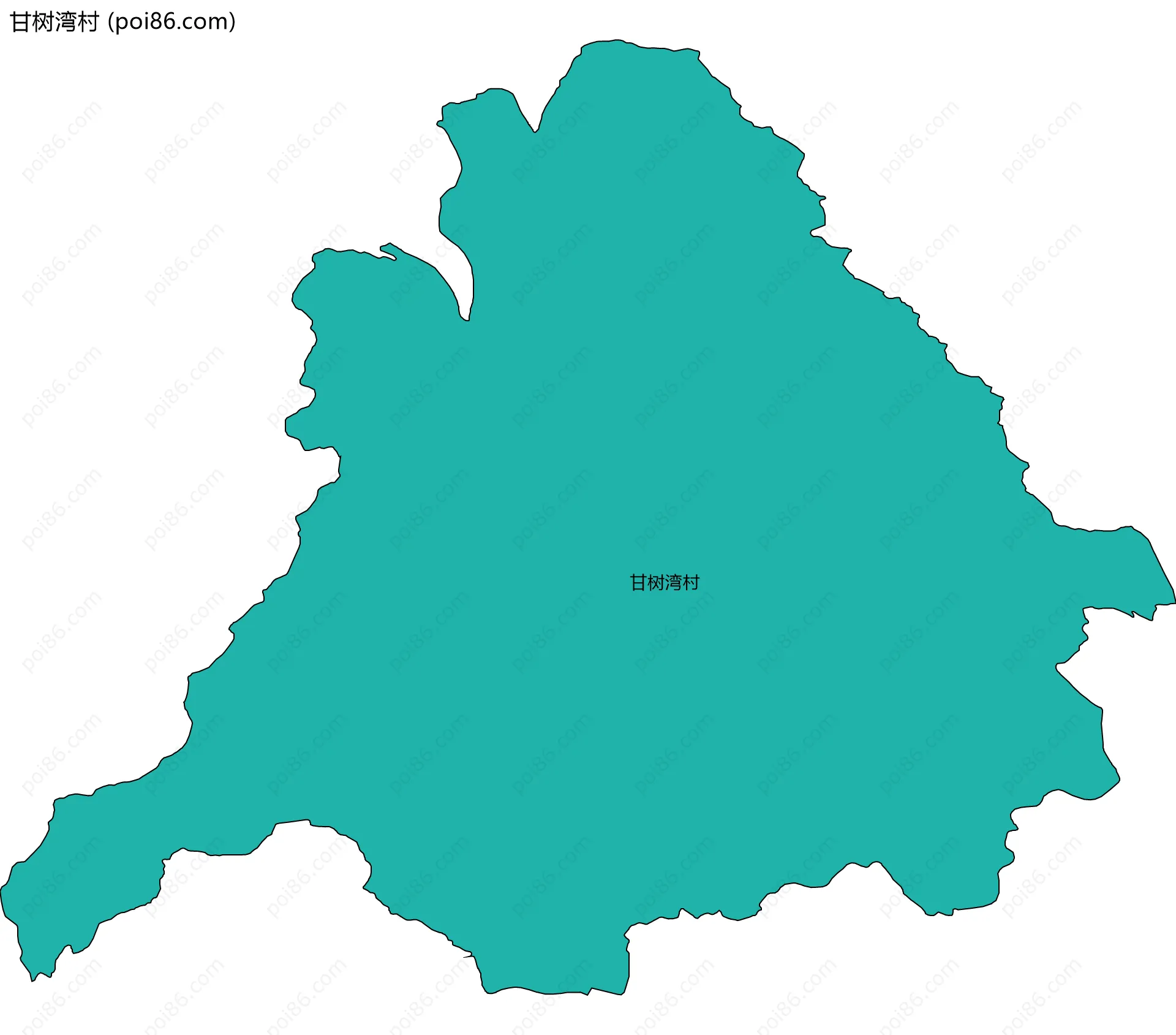 甘树湾村边界地图
