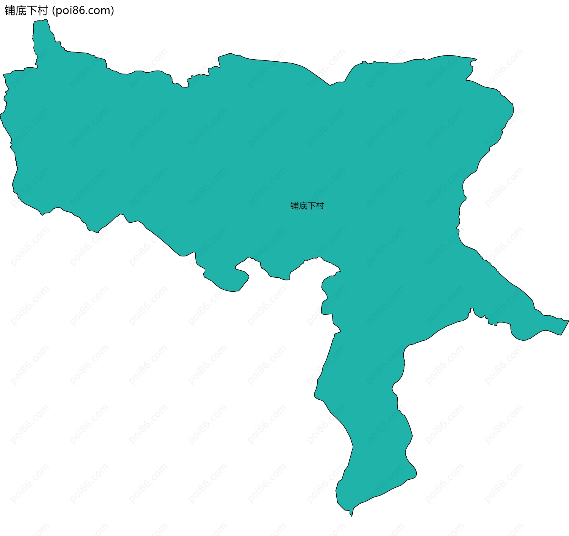 铺底下村边界地图