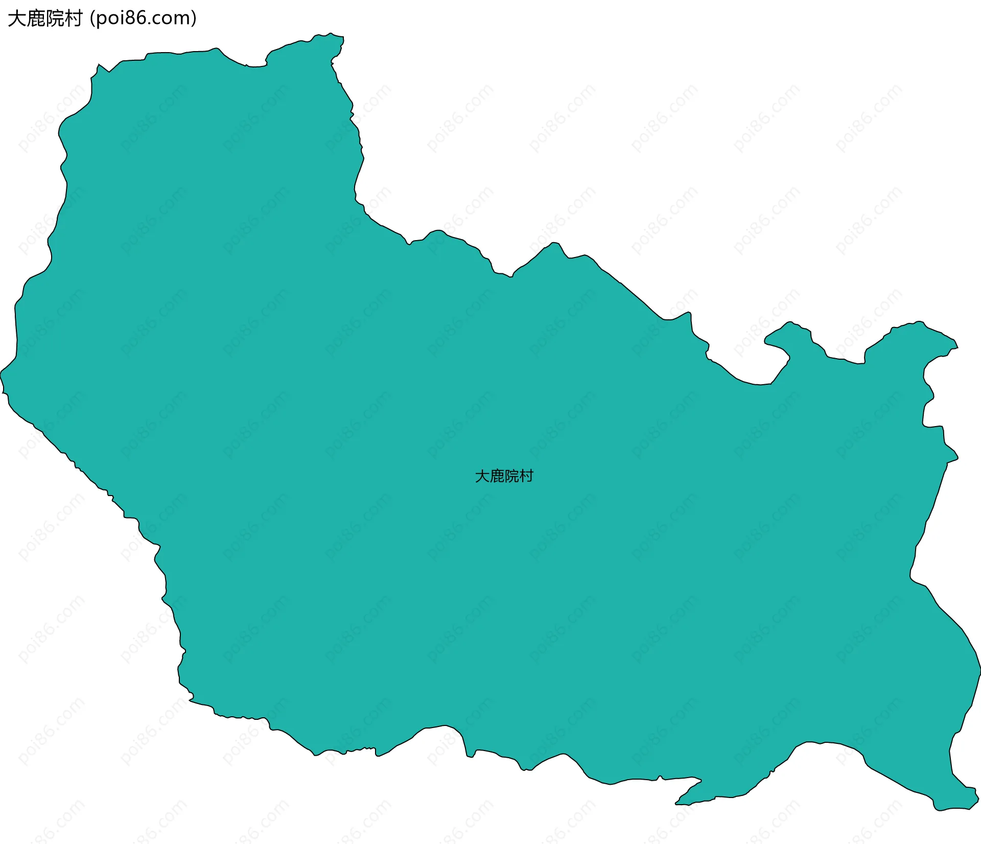 大鹿院村边界地图
