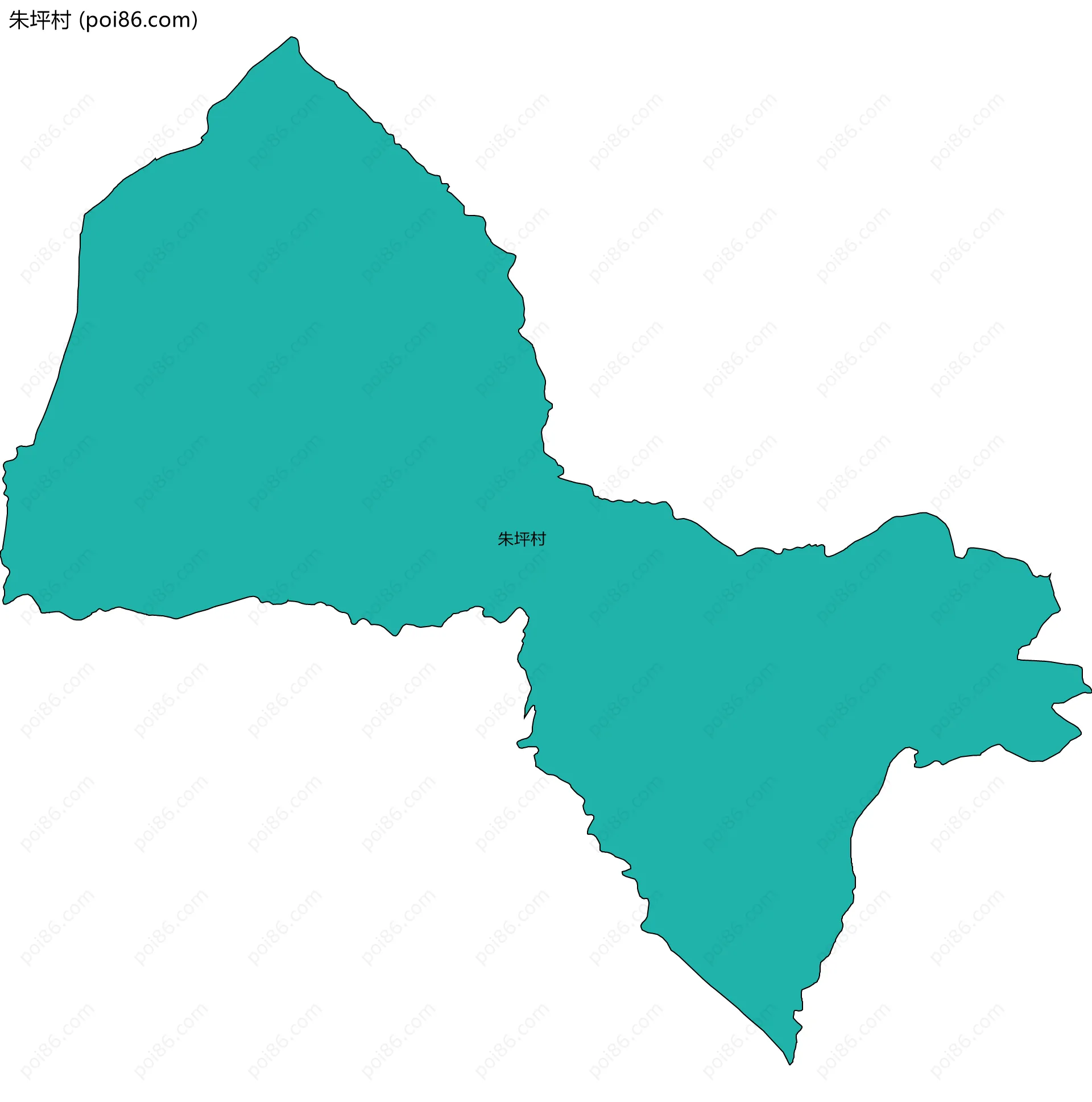 朱坪村边界地图