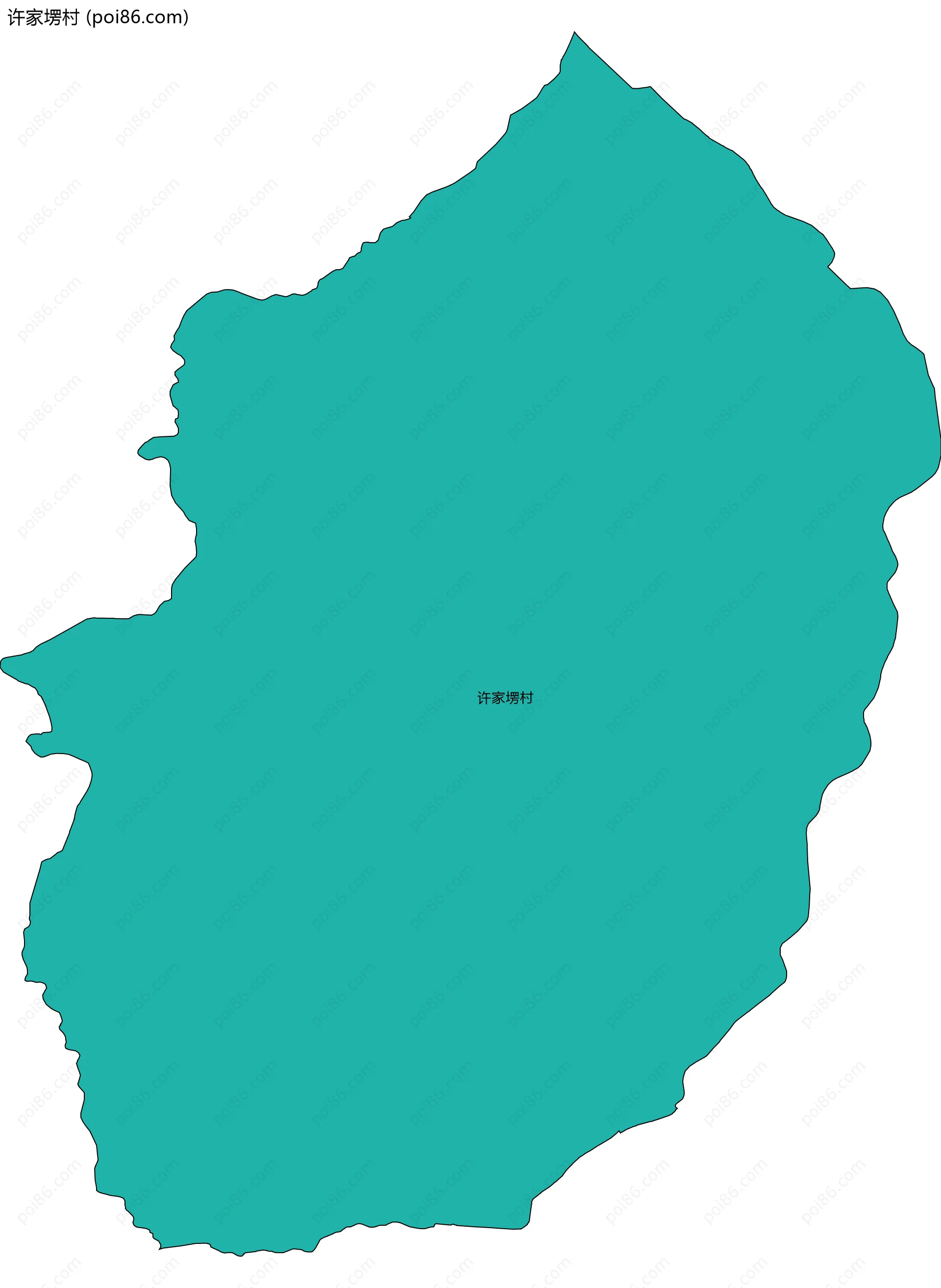 许家塄村边界地图