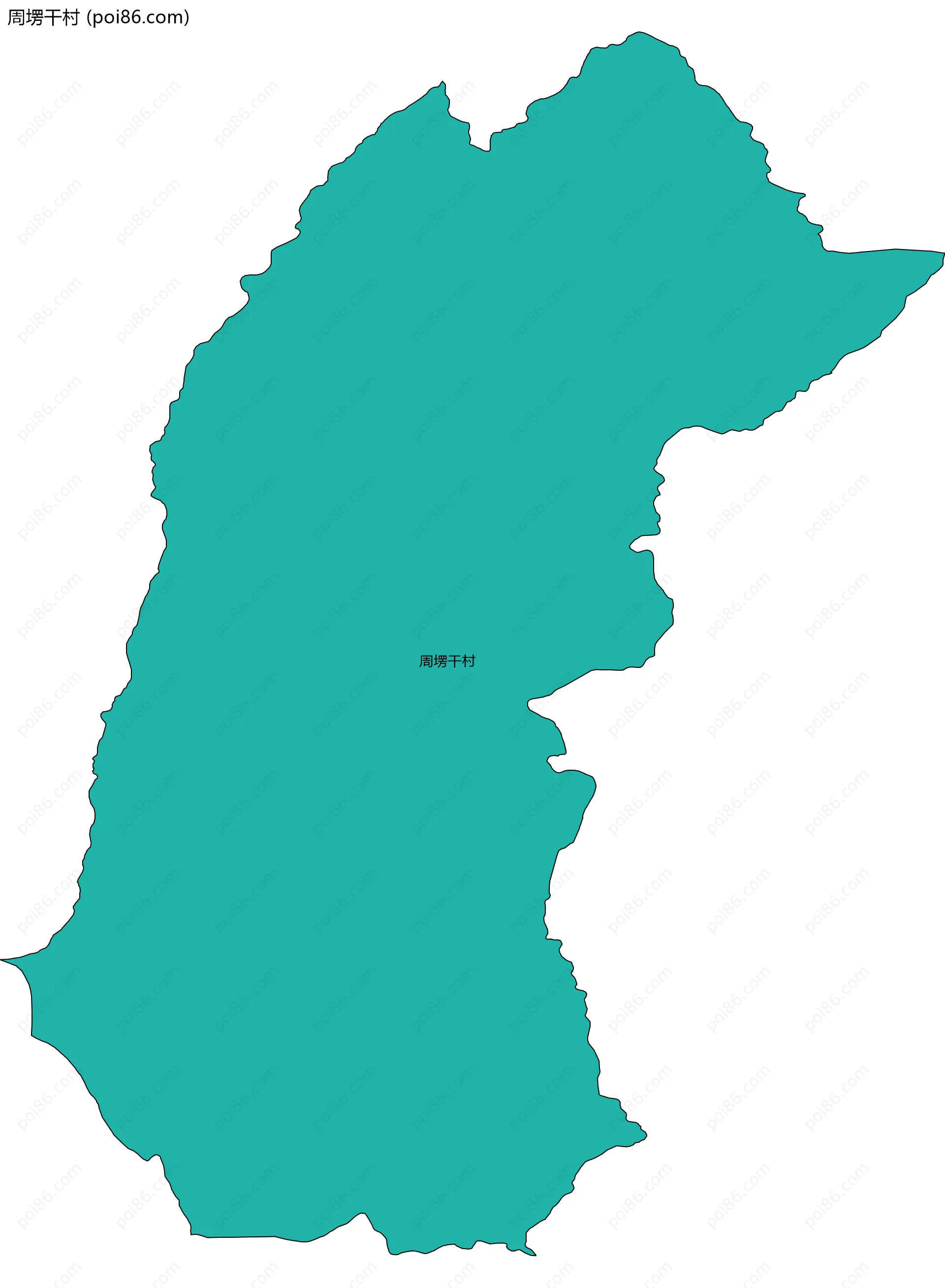 周塄干村边界地图