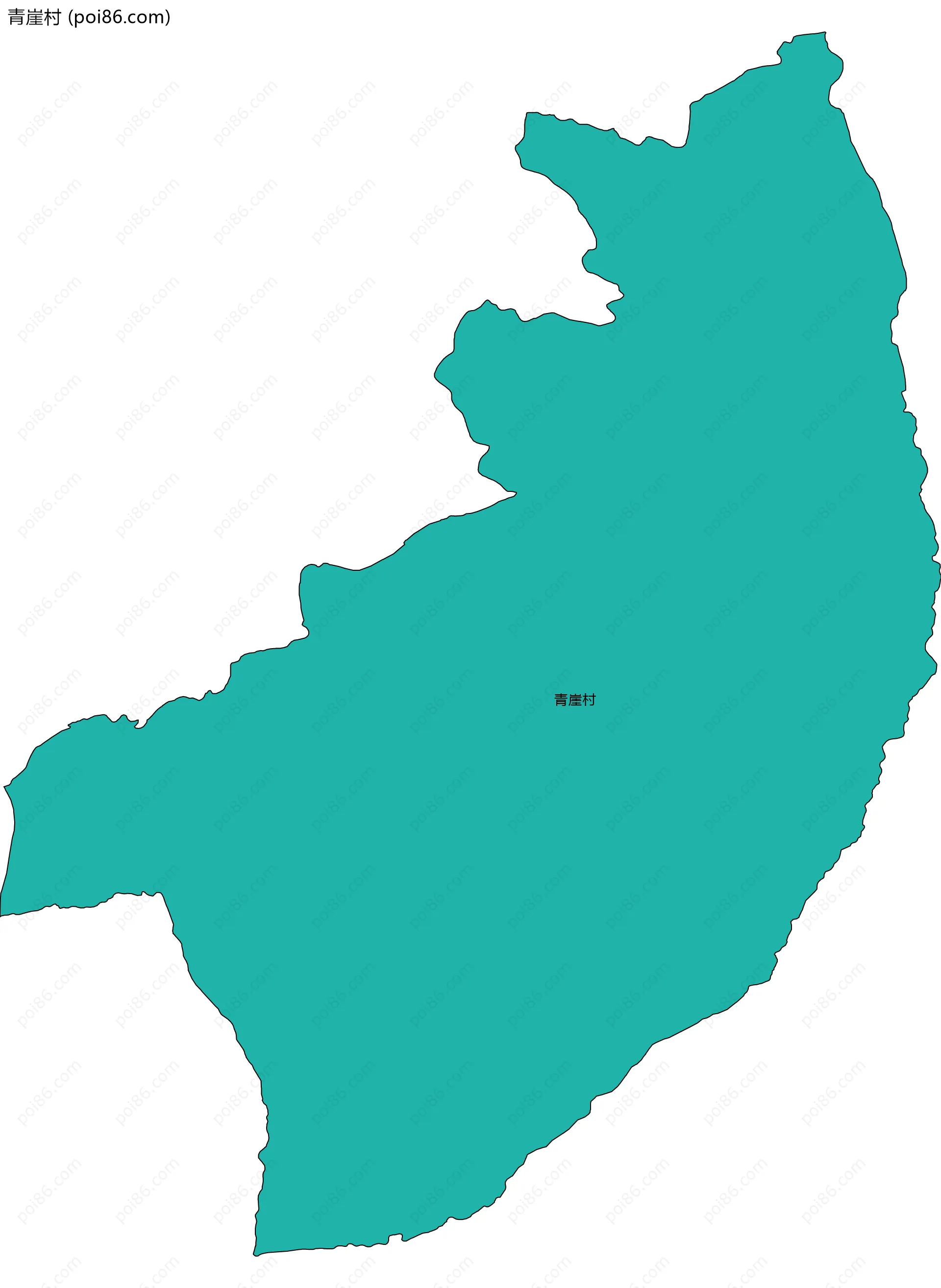 青崖村边界地图