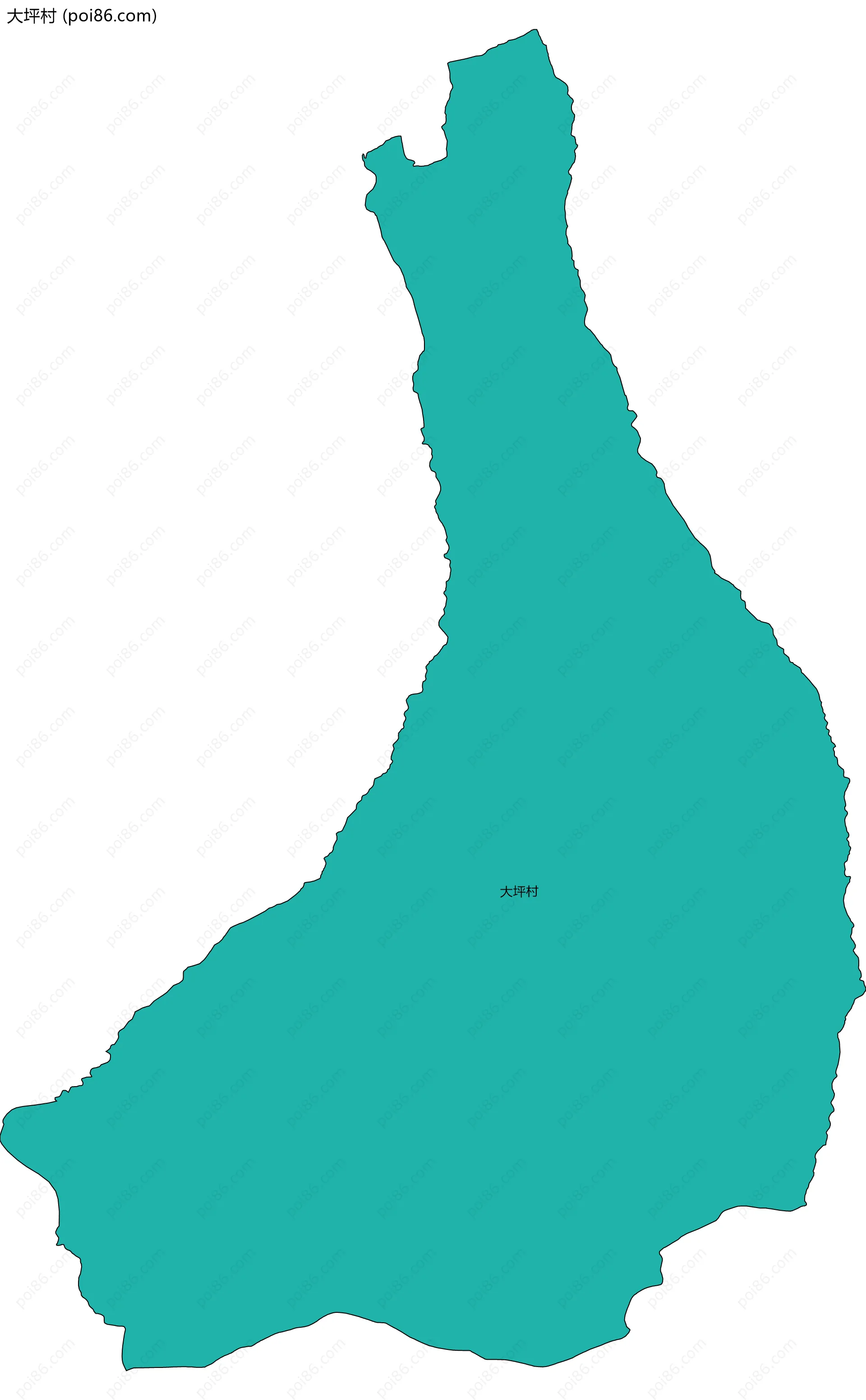 大坪村边界地图