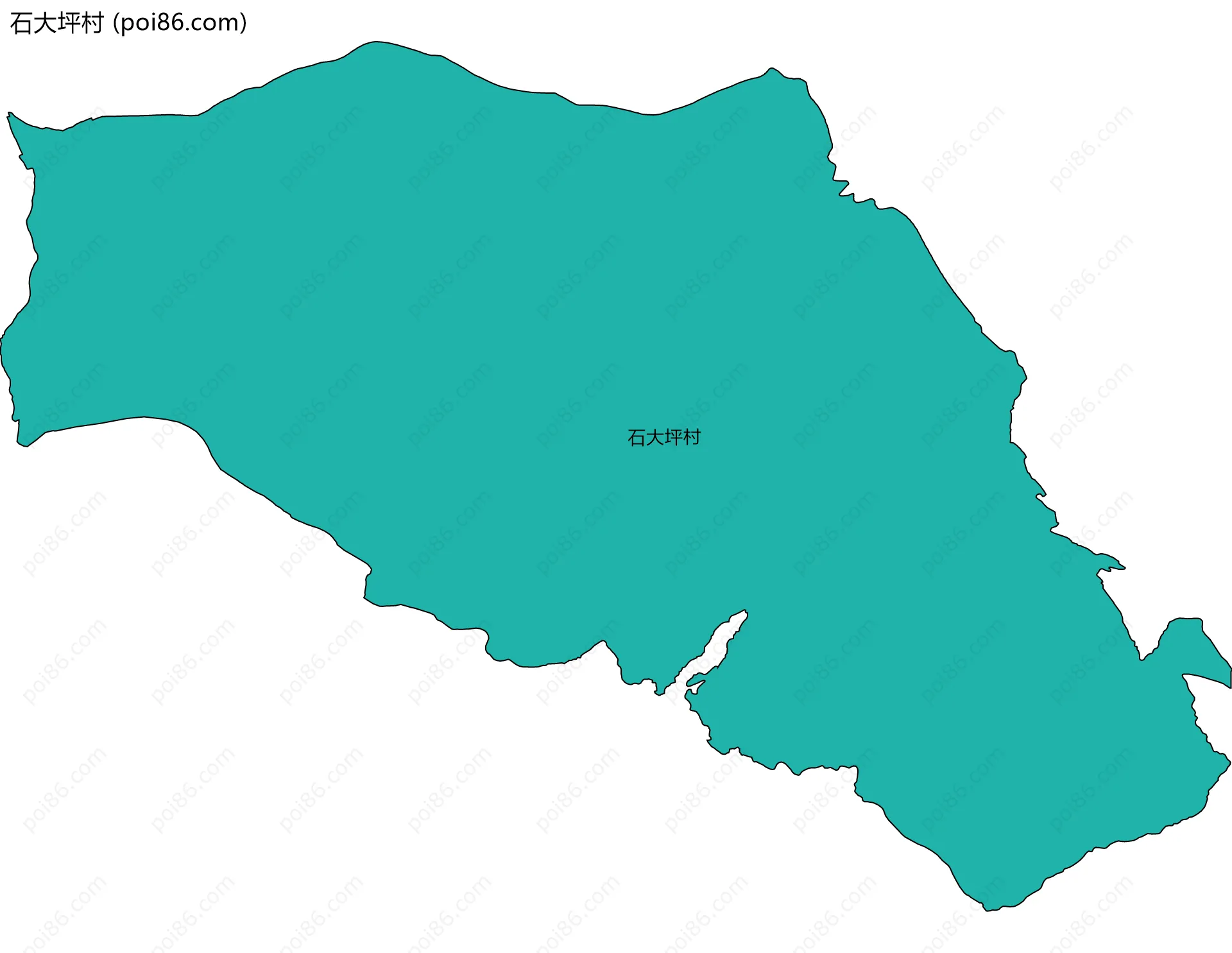 石大坪村边界地图
