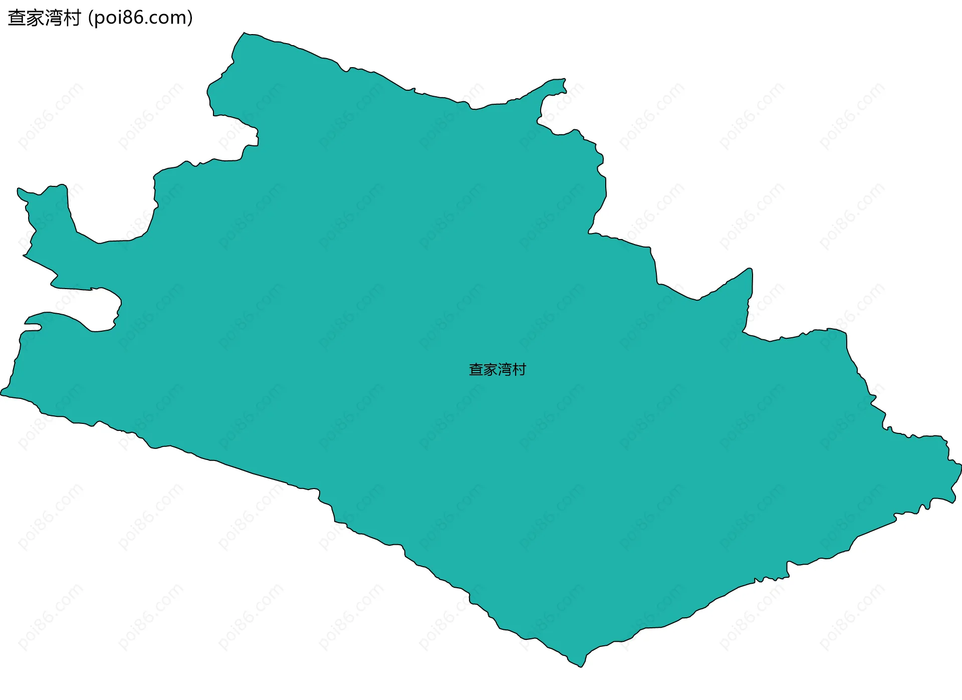 查家湾村边界地图