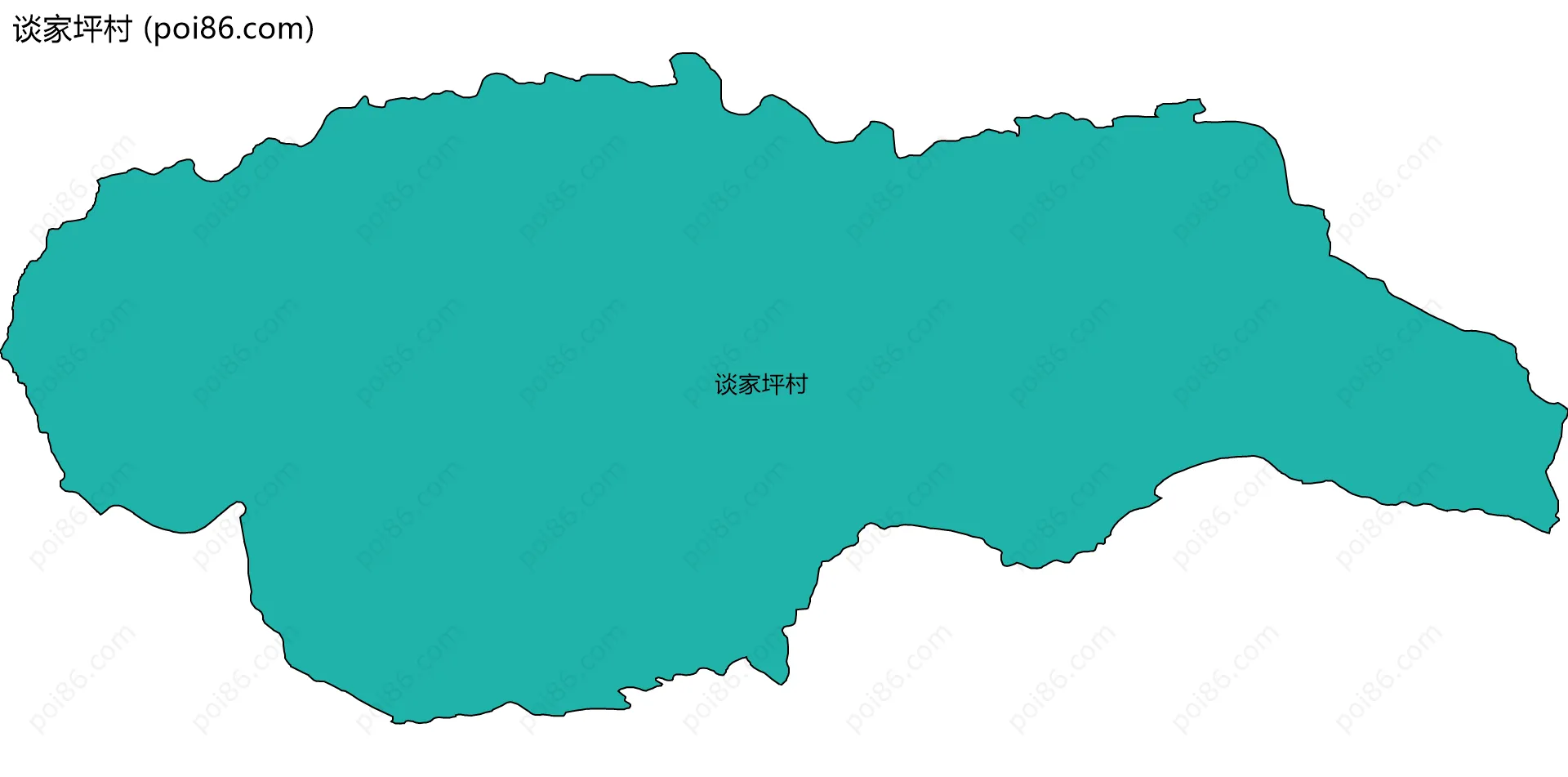 谈家坪村边界地图