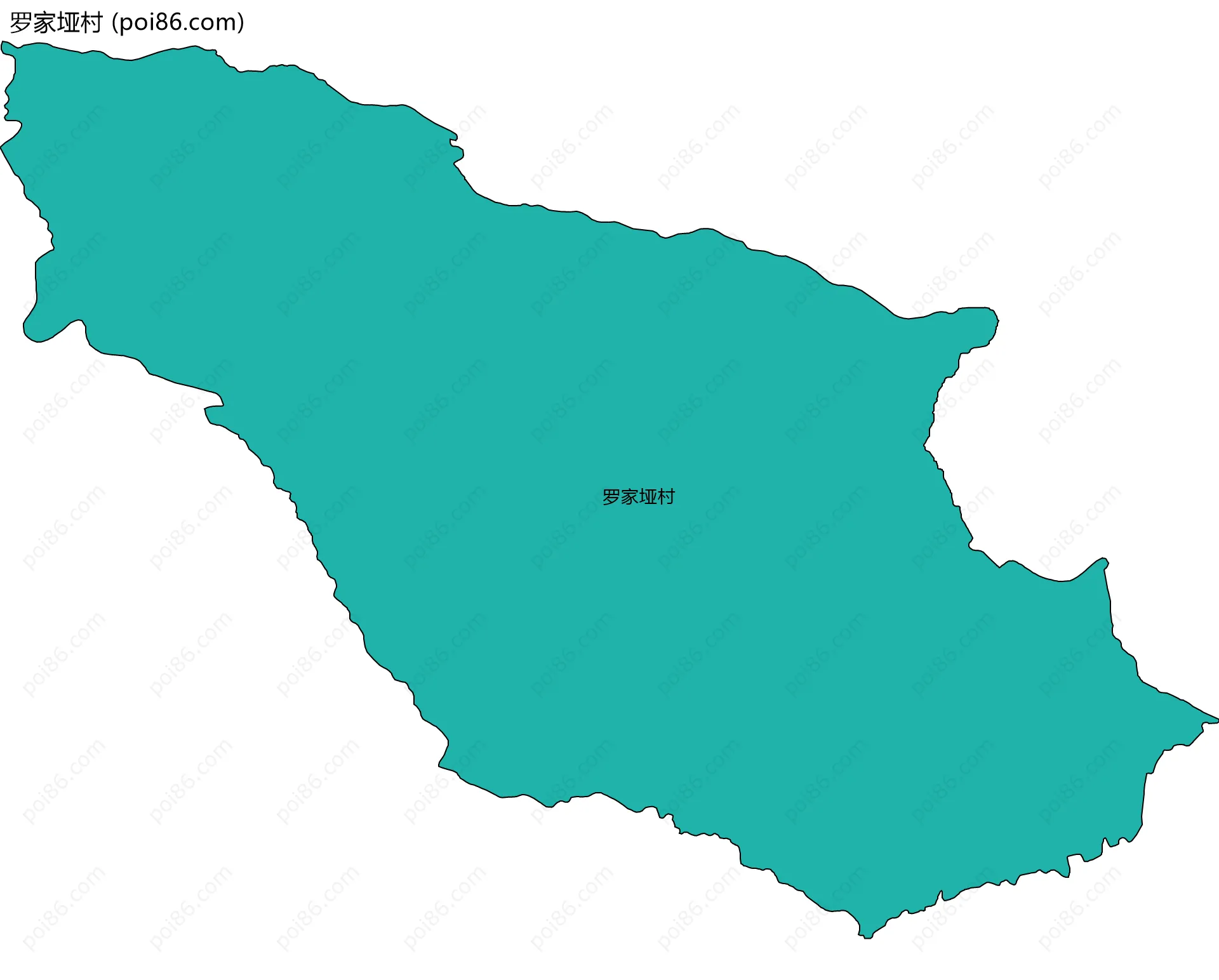 罗家垭村边界地图