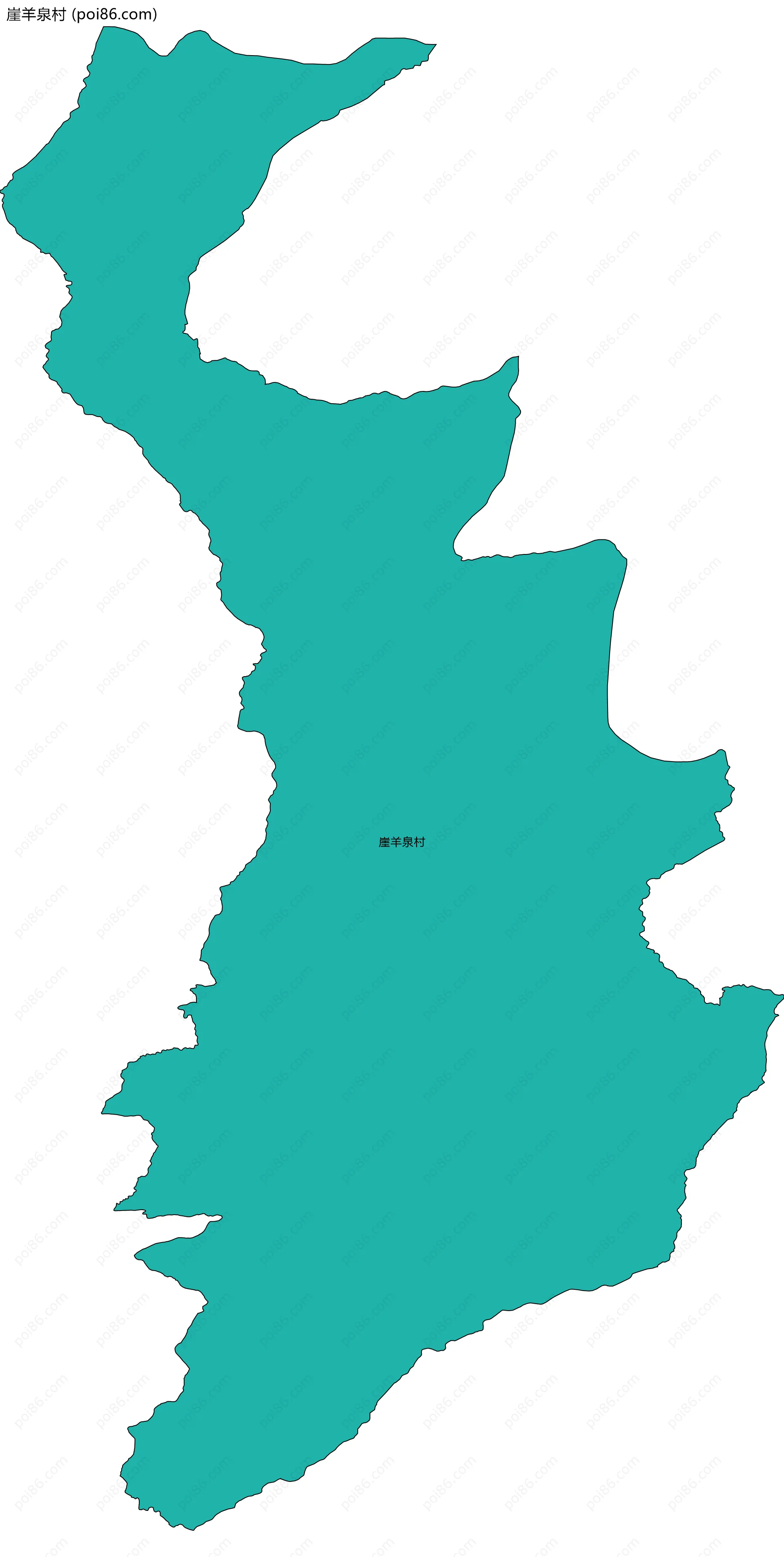 崖羊泉村边界地图