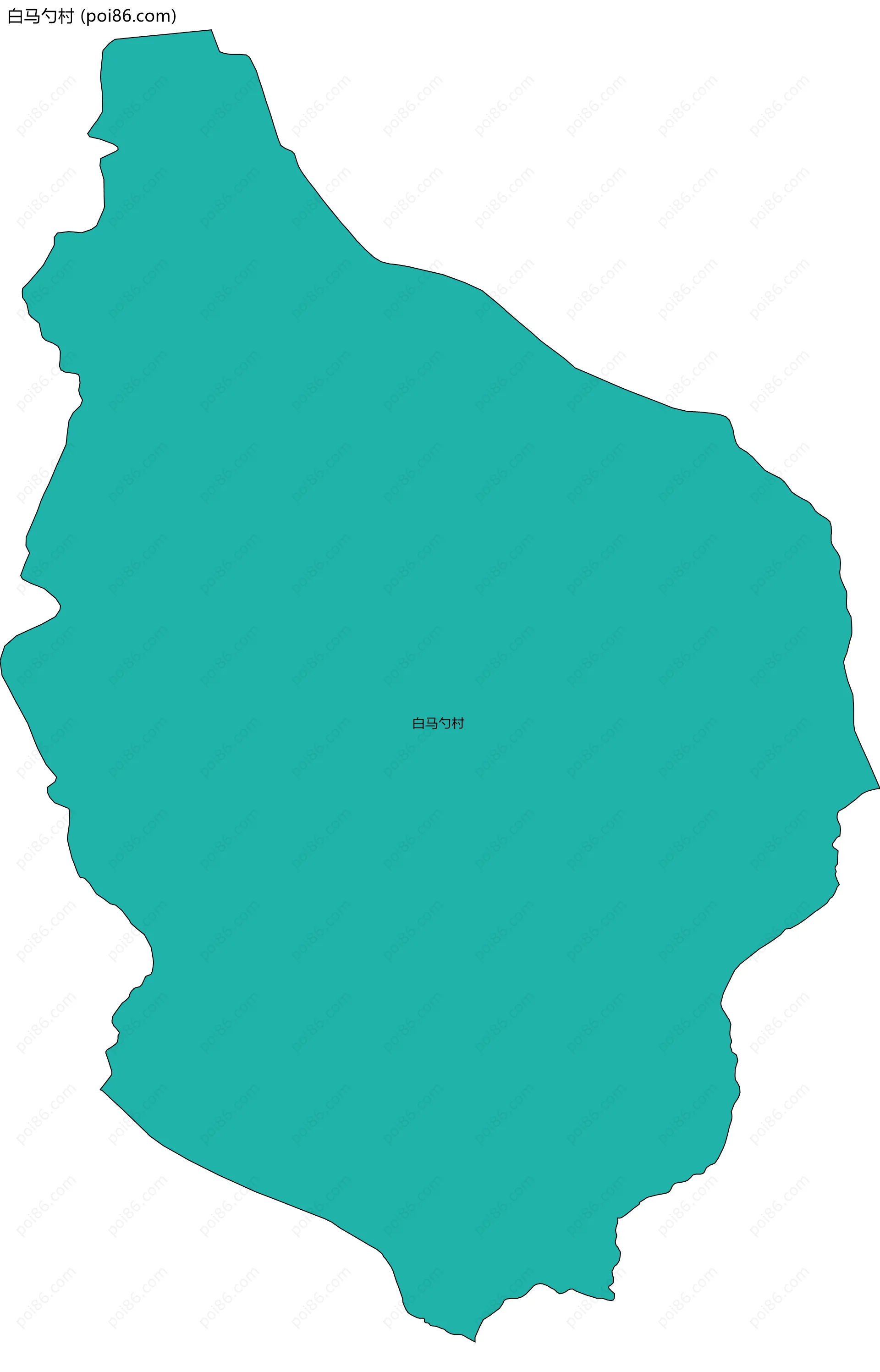 白马勺村边界地图