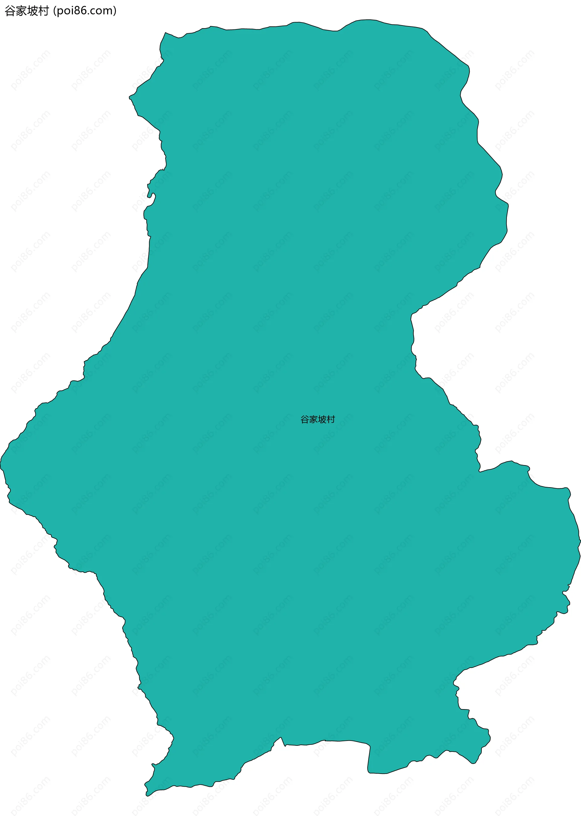 谷家坡村边界地图