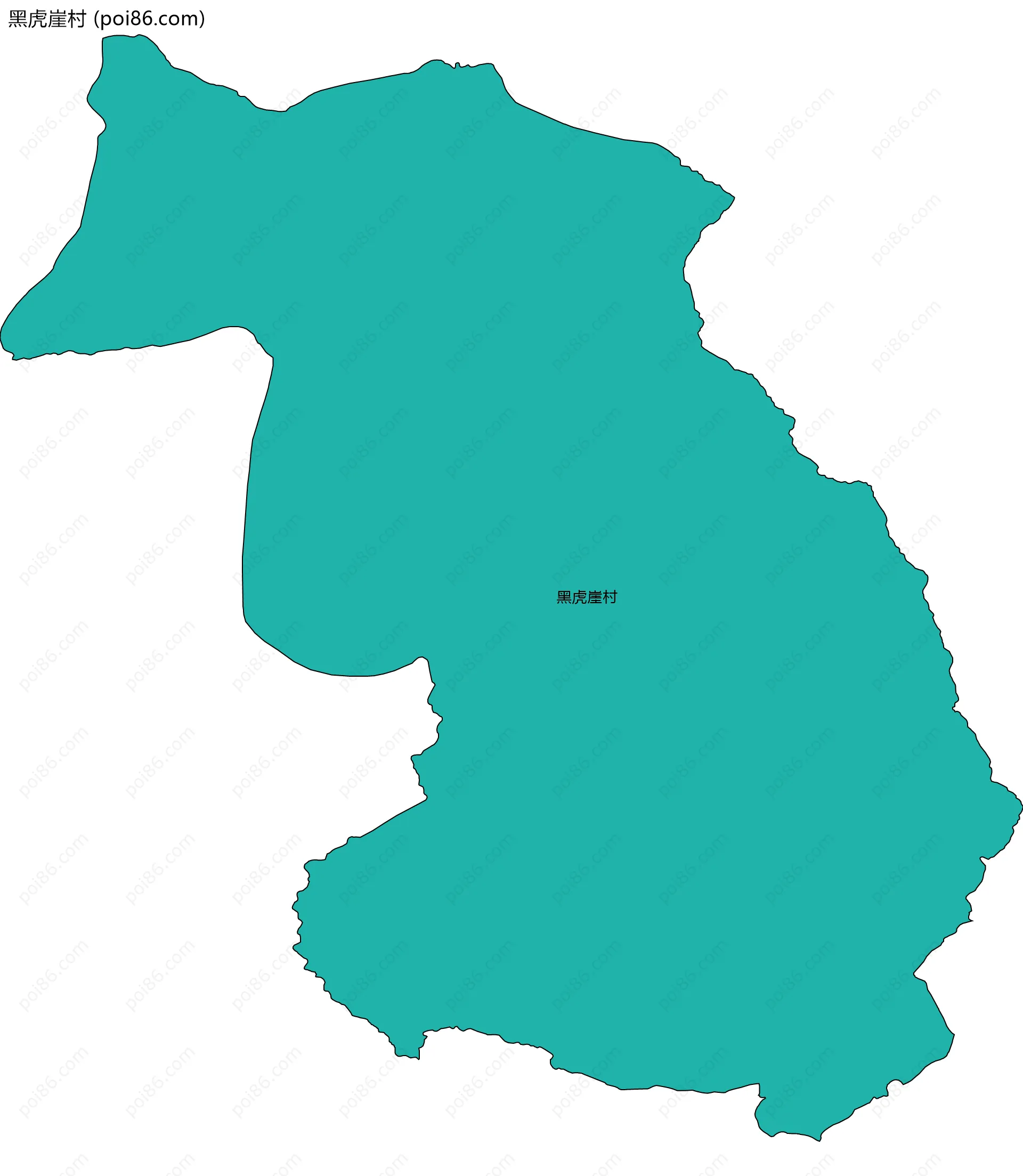 黑虎崖村边界地图