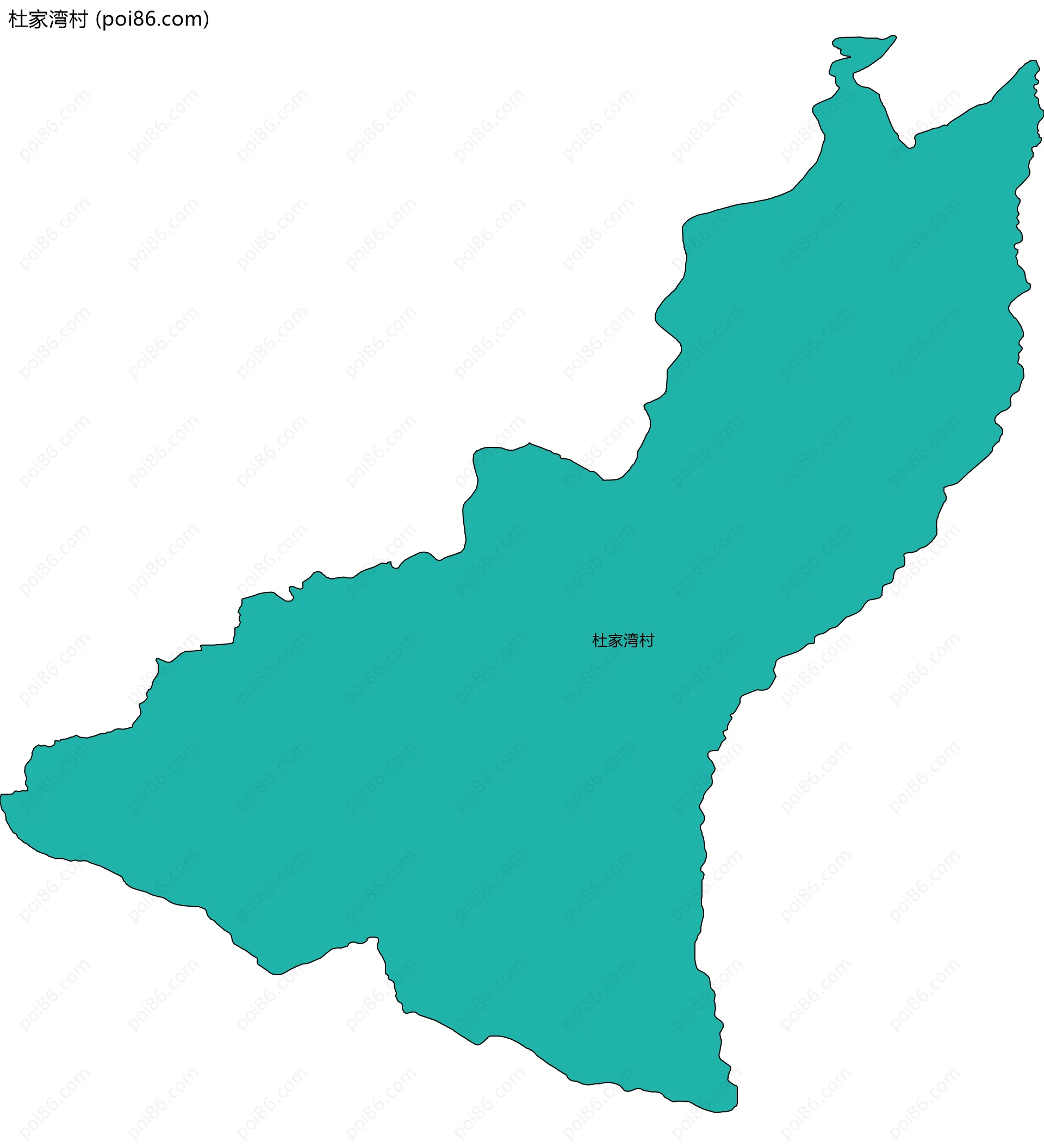 杜家湾村边界地图