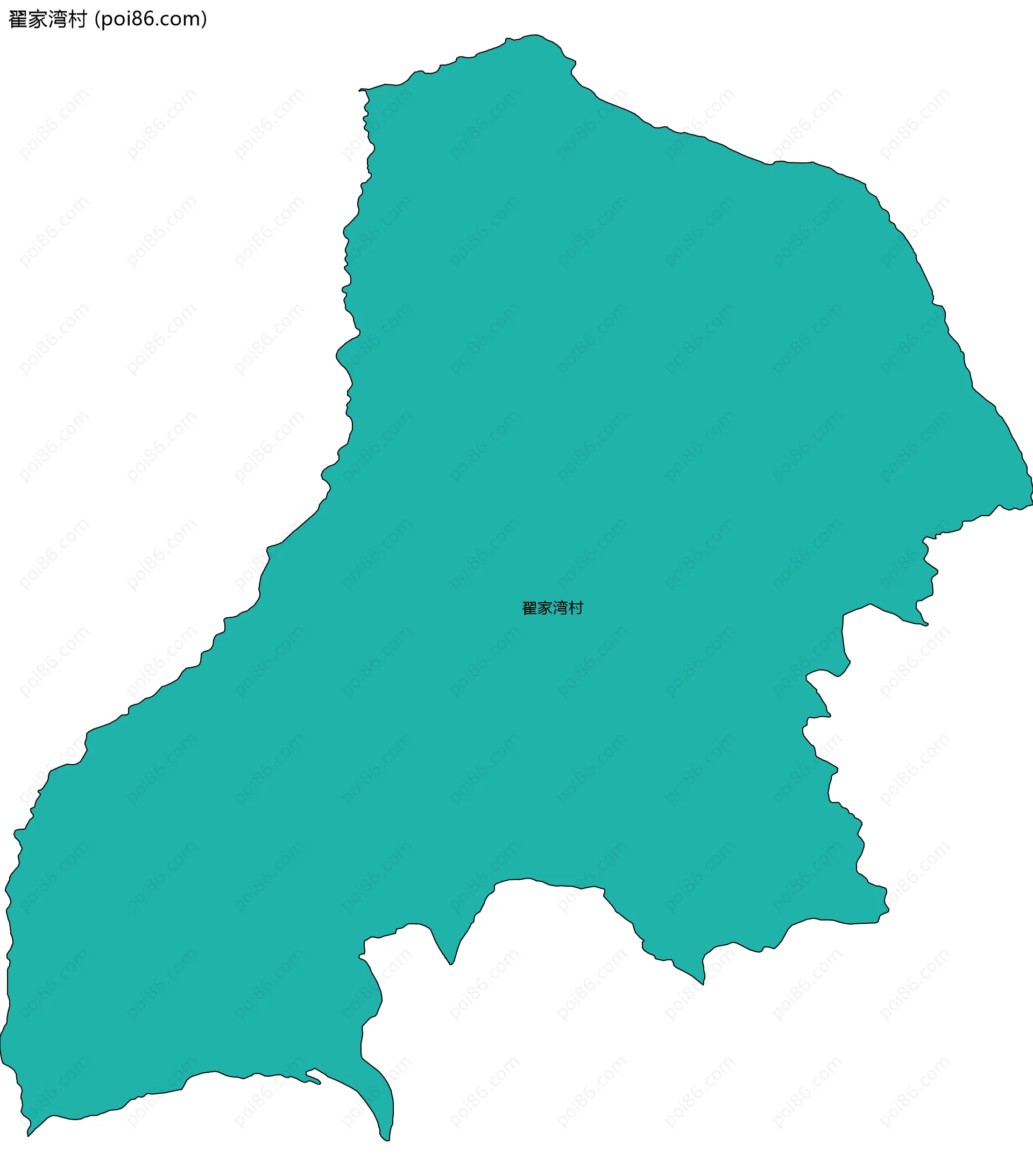 翟家湾村边界地图