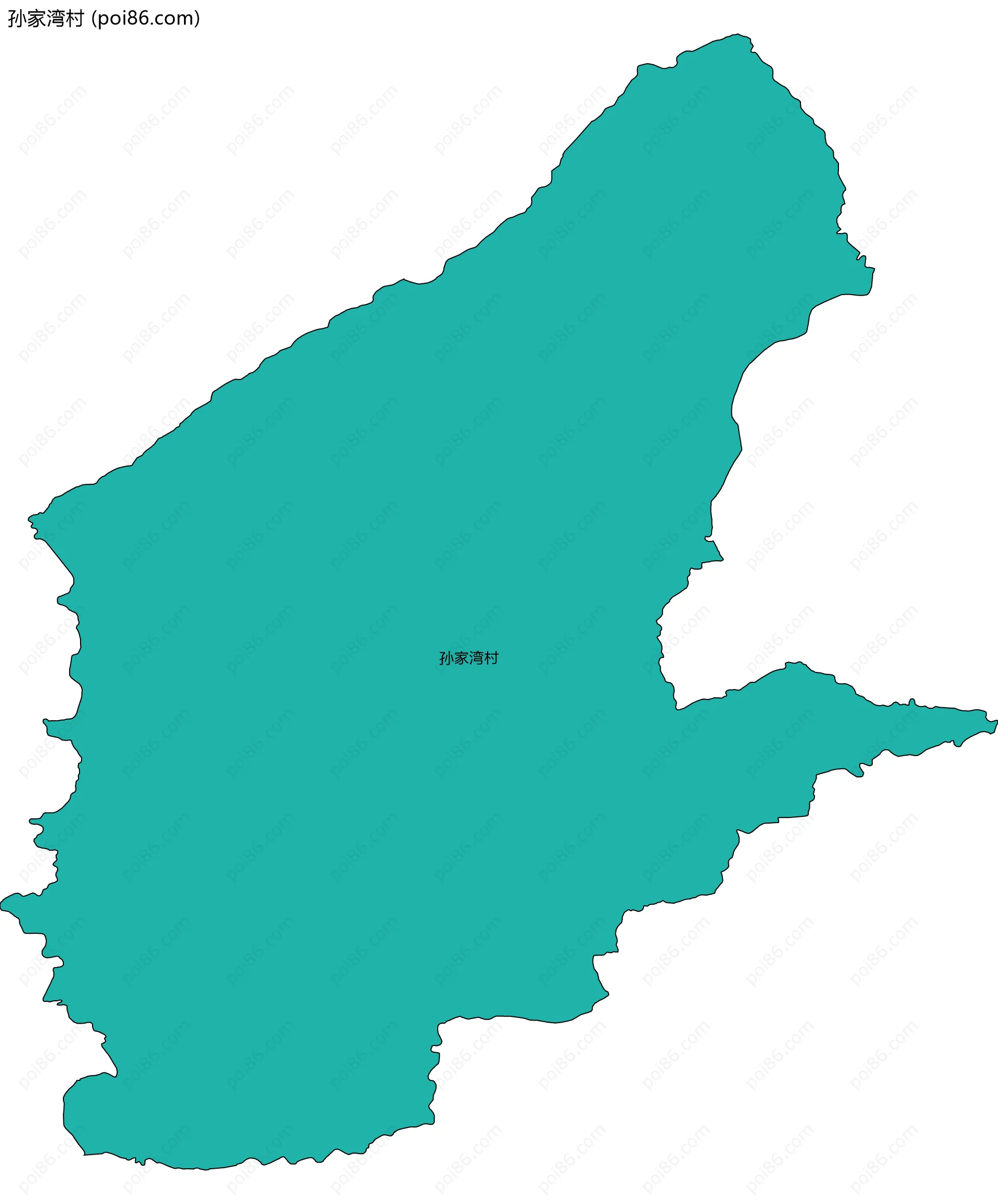 孙家湾村边界地图