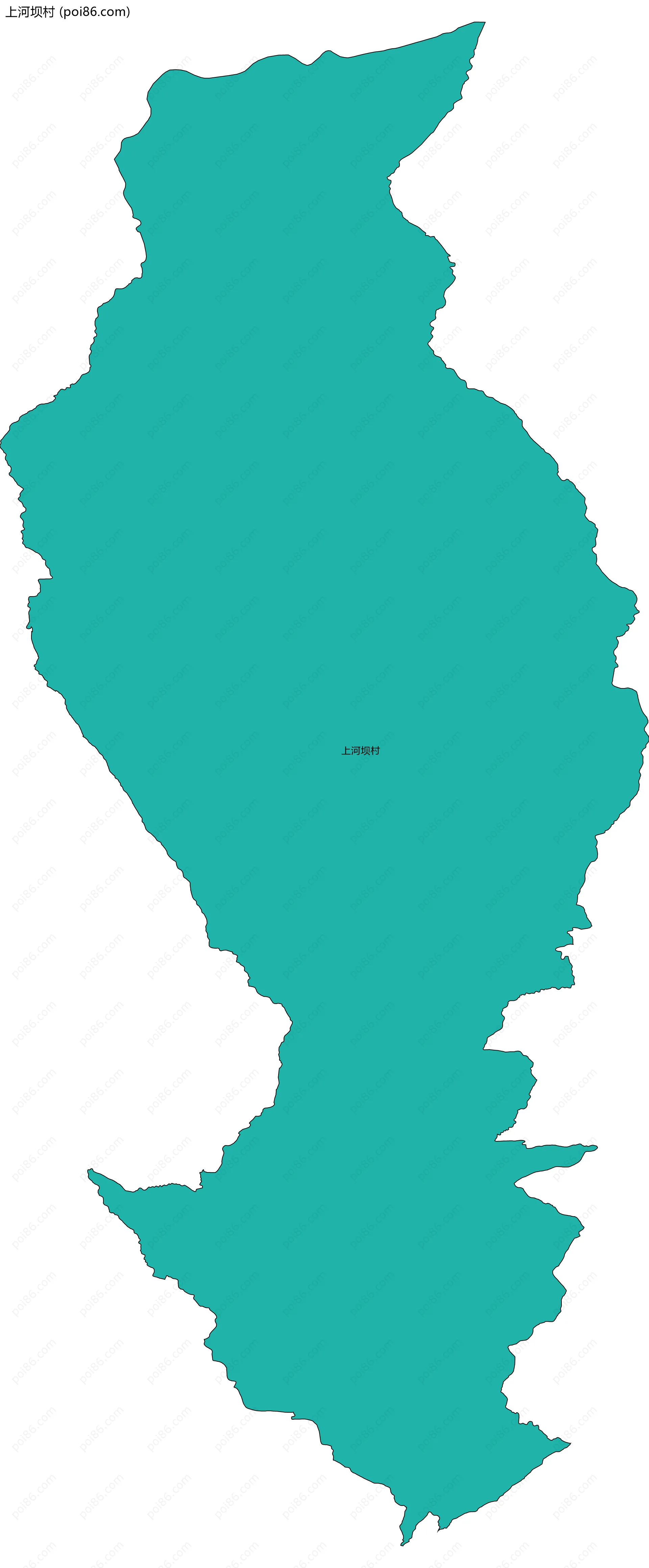 上河坝村边界地图