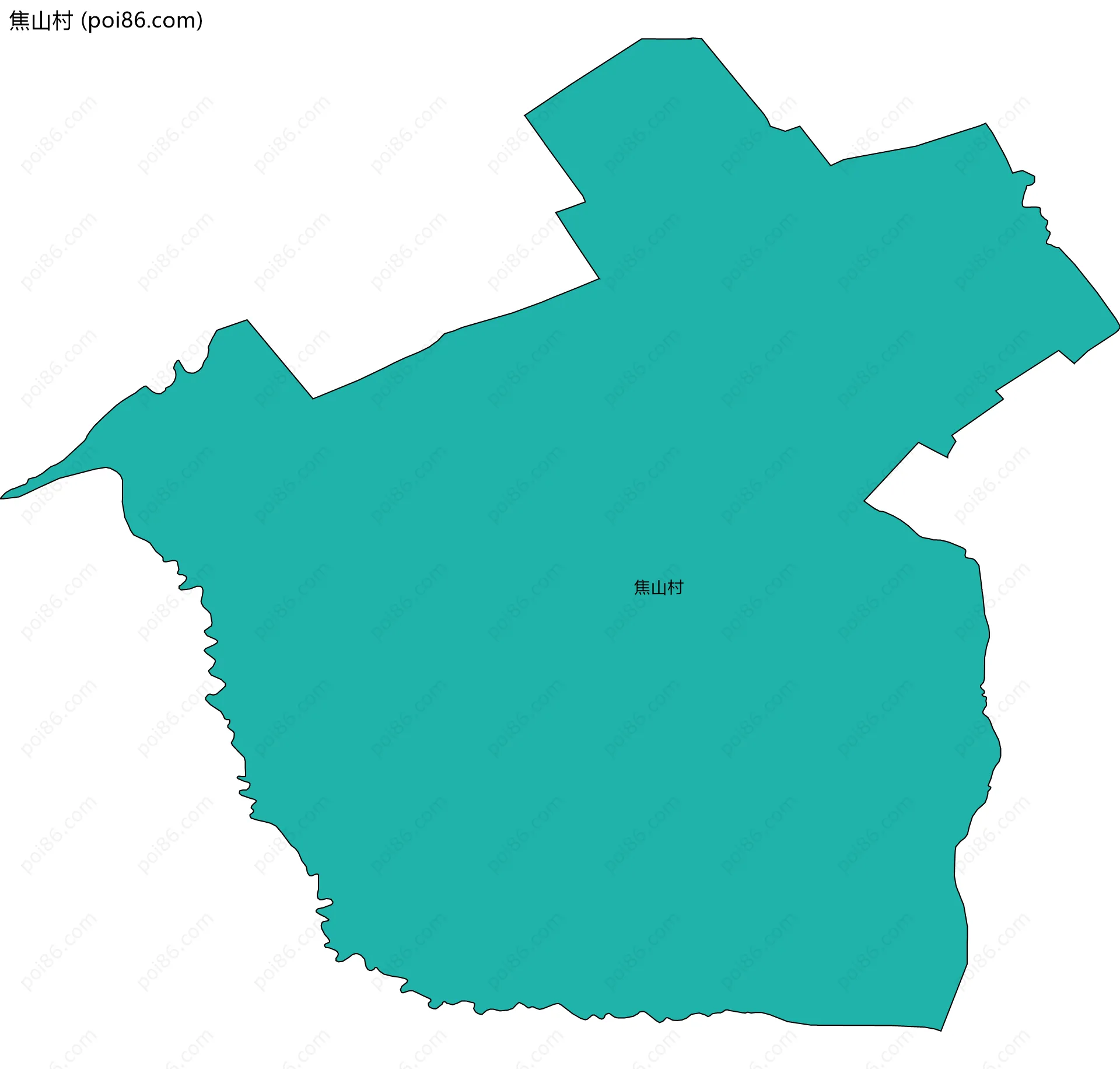 焦山村边界地图