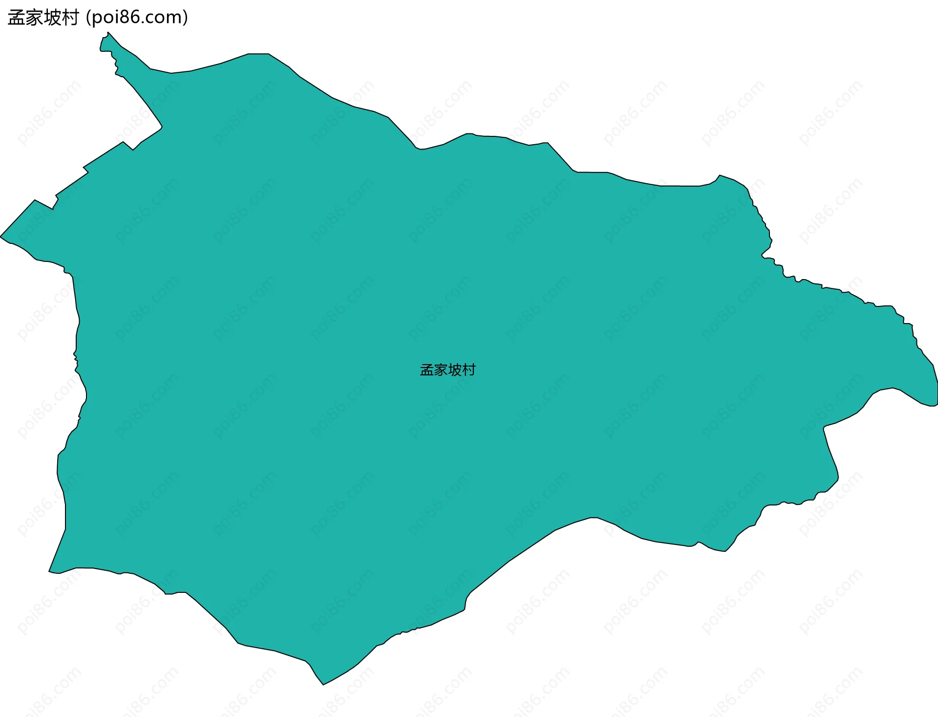 孟家坡村边界地图