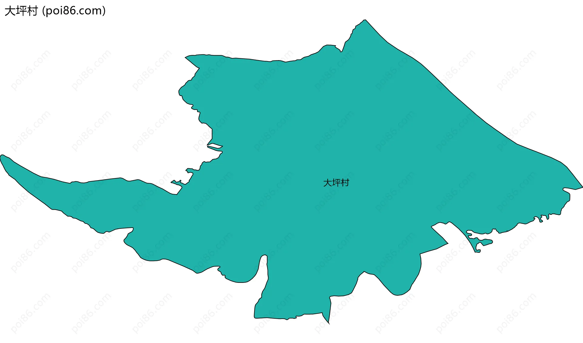 大坪村边界地图