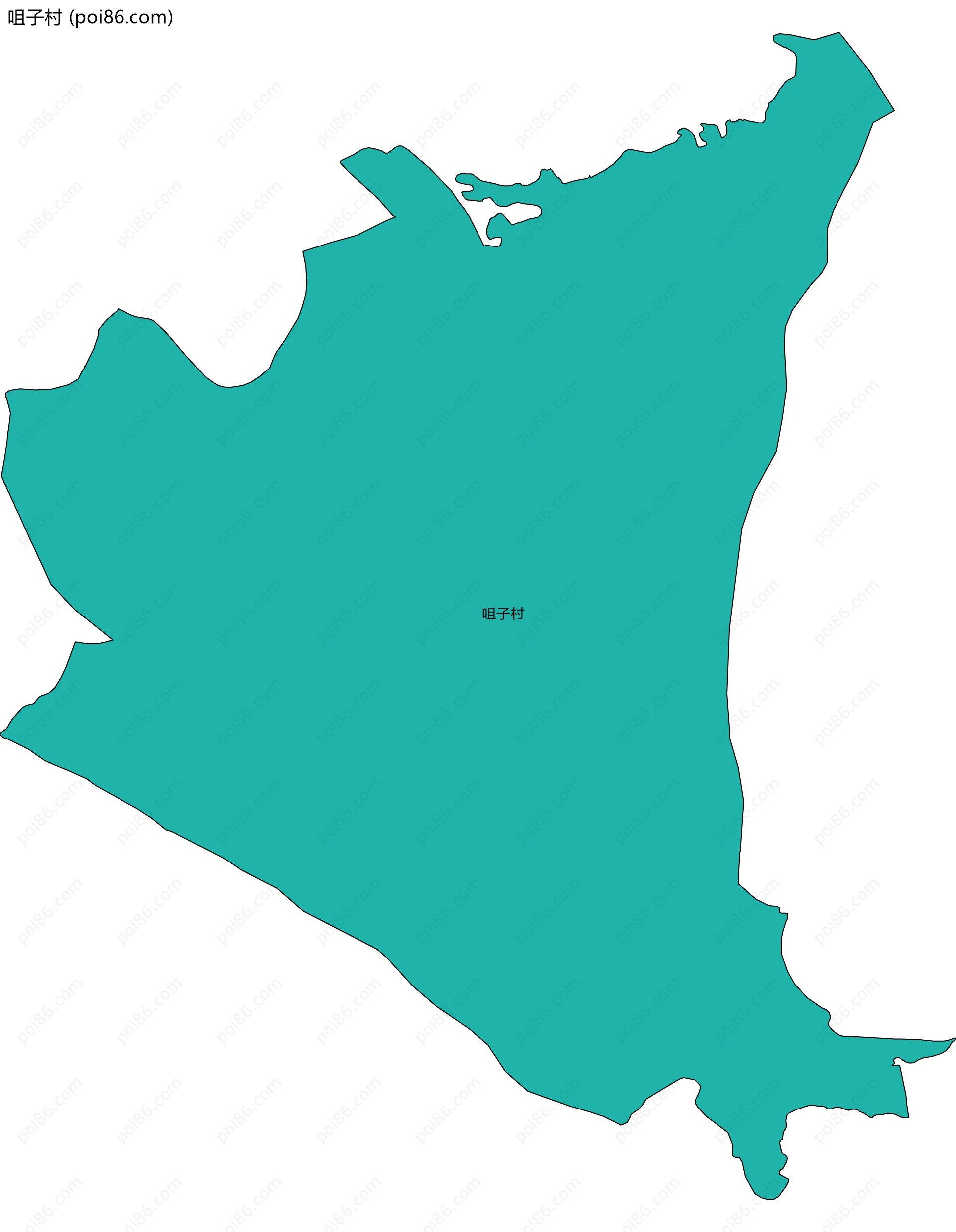 咀子村边界地图