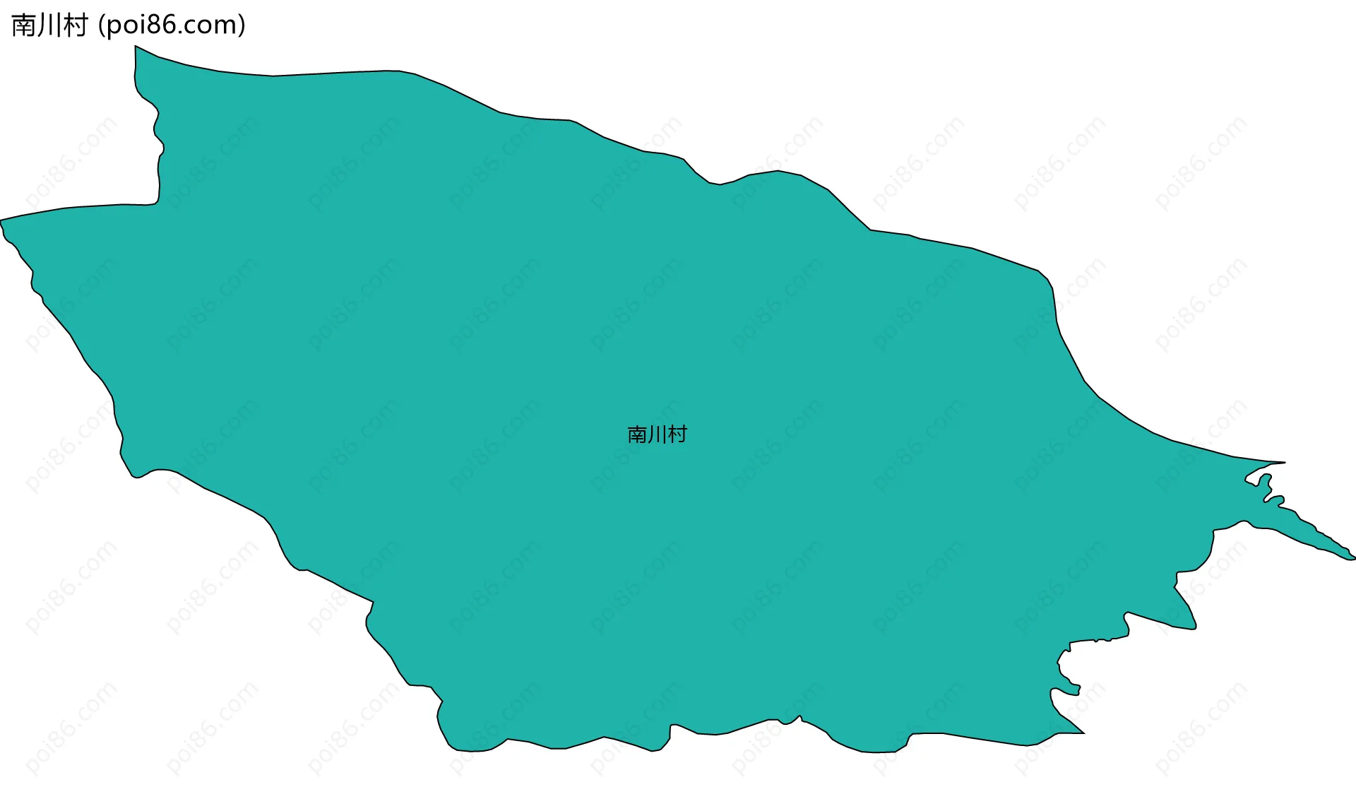 南川村边界地图