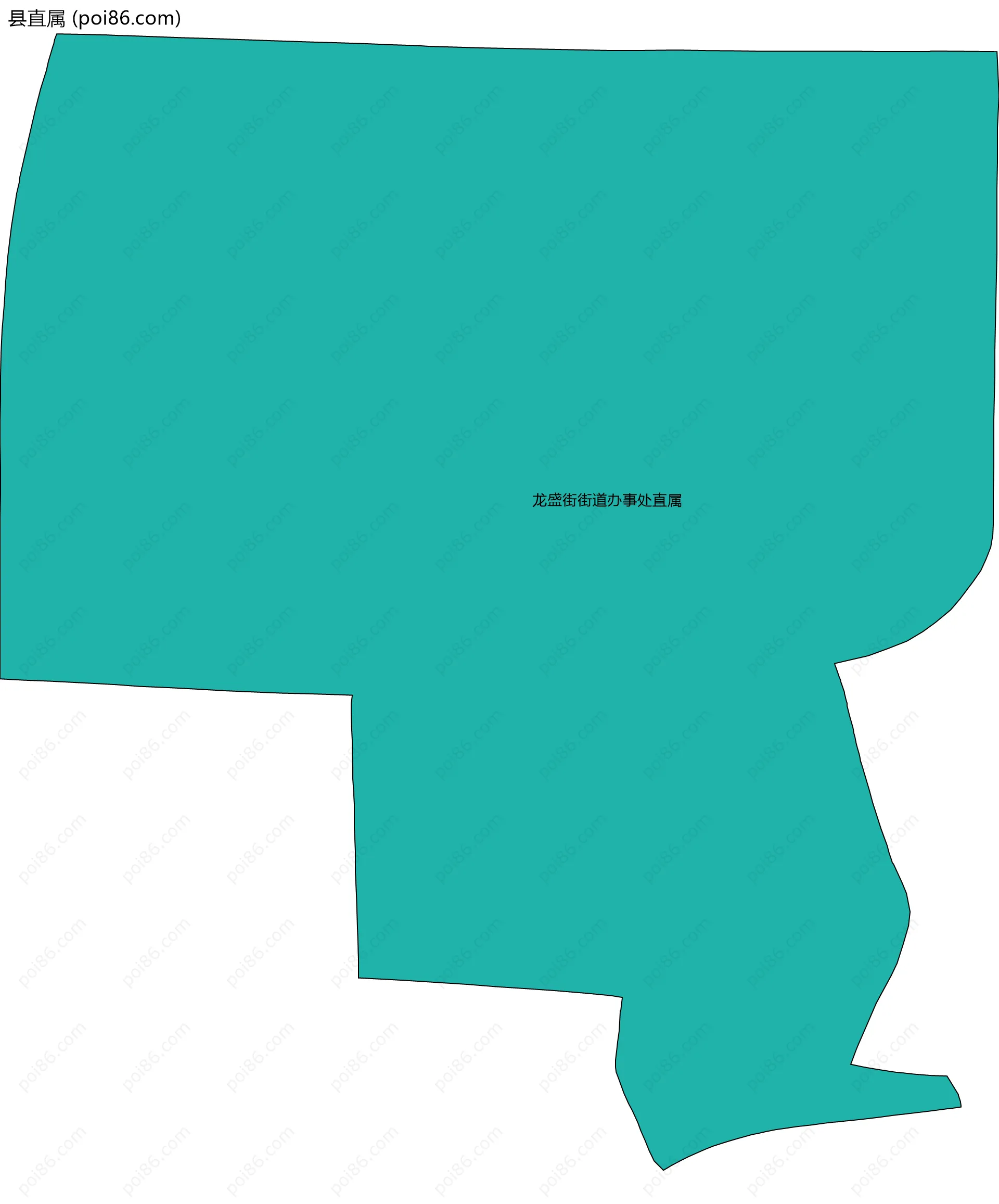 县直属边界地图(五级行政区划)