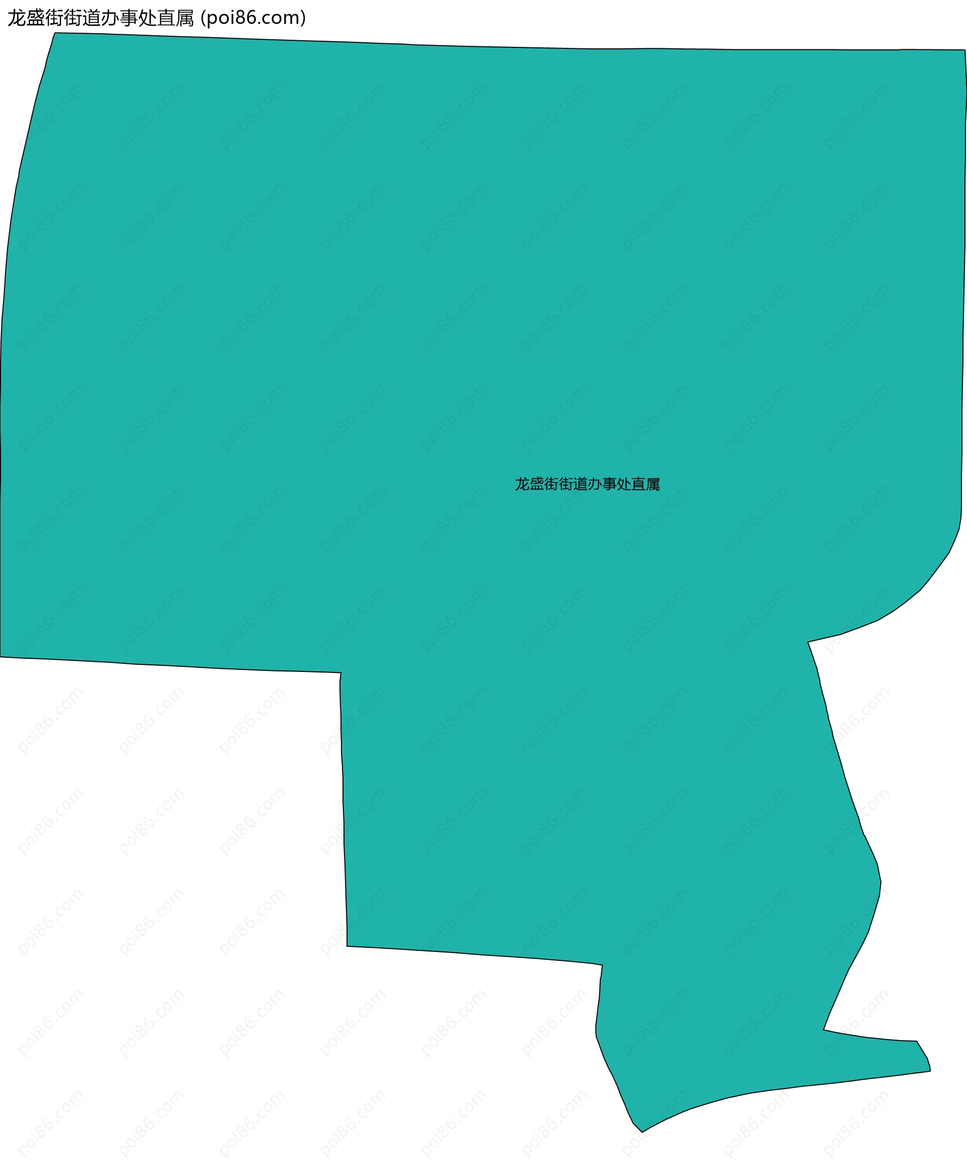 龙盛街街道办事处直属边界地图