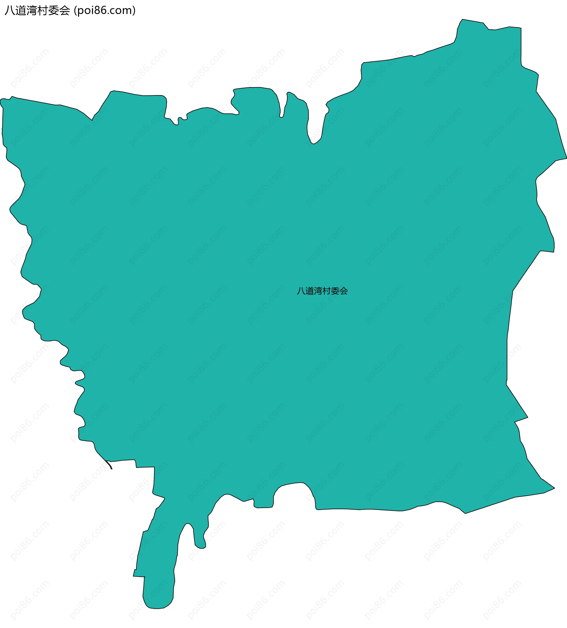 八道湾村委会边界地图
