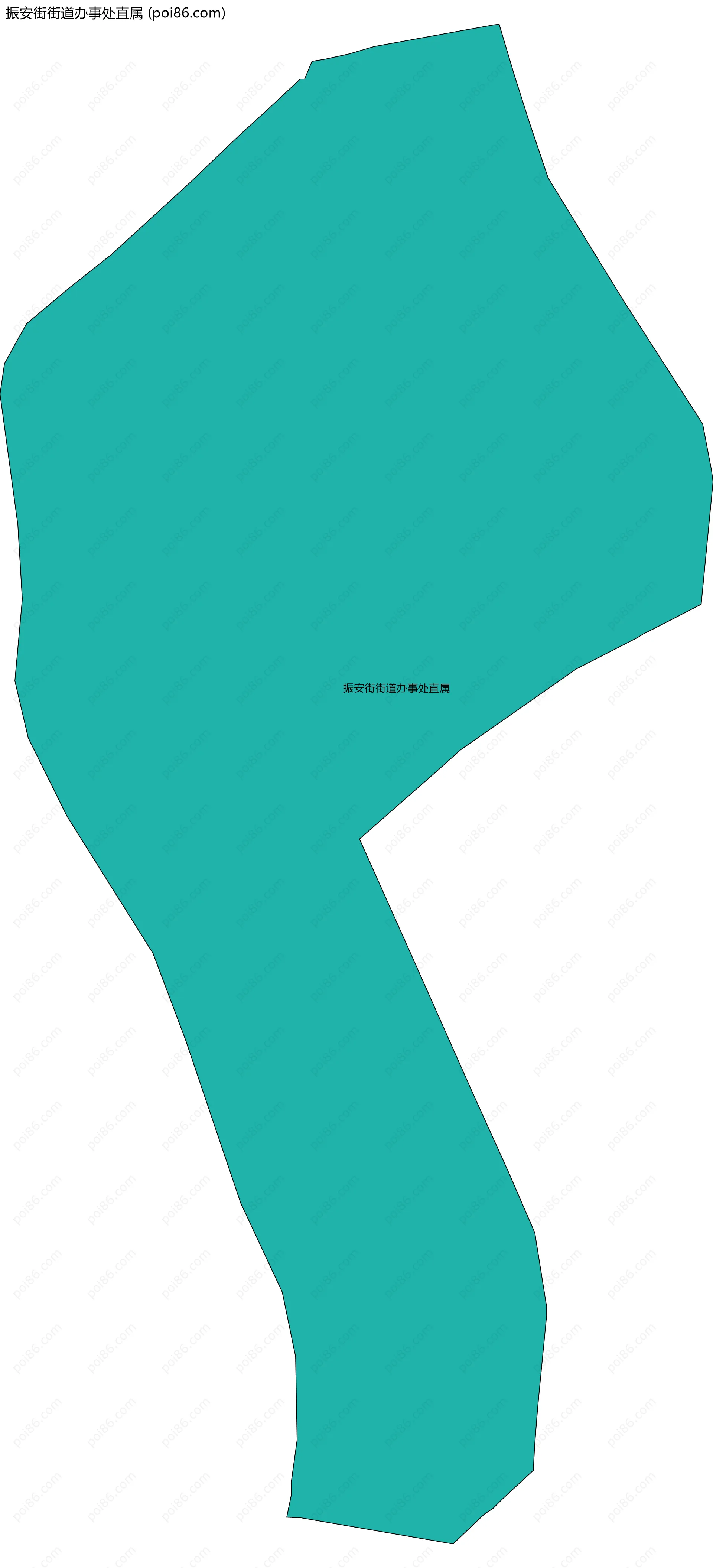 振安街街道办事处直属边界地图