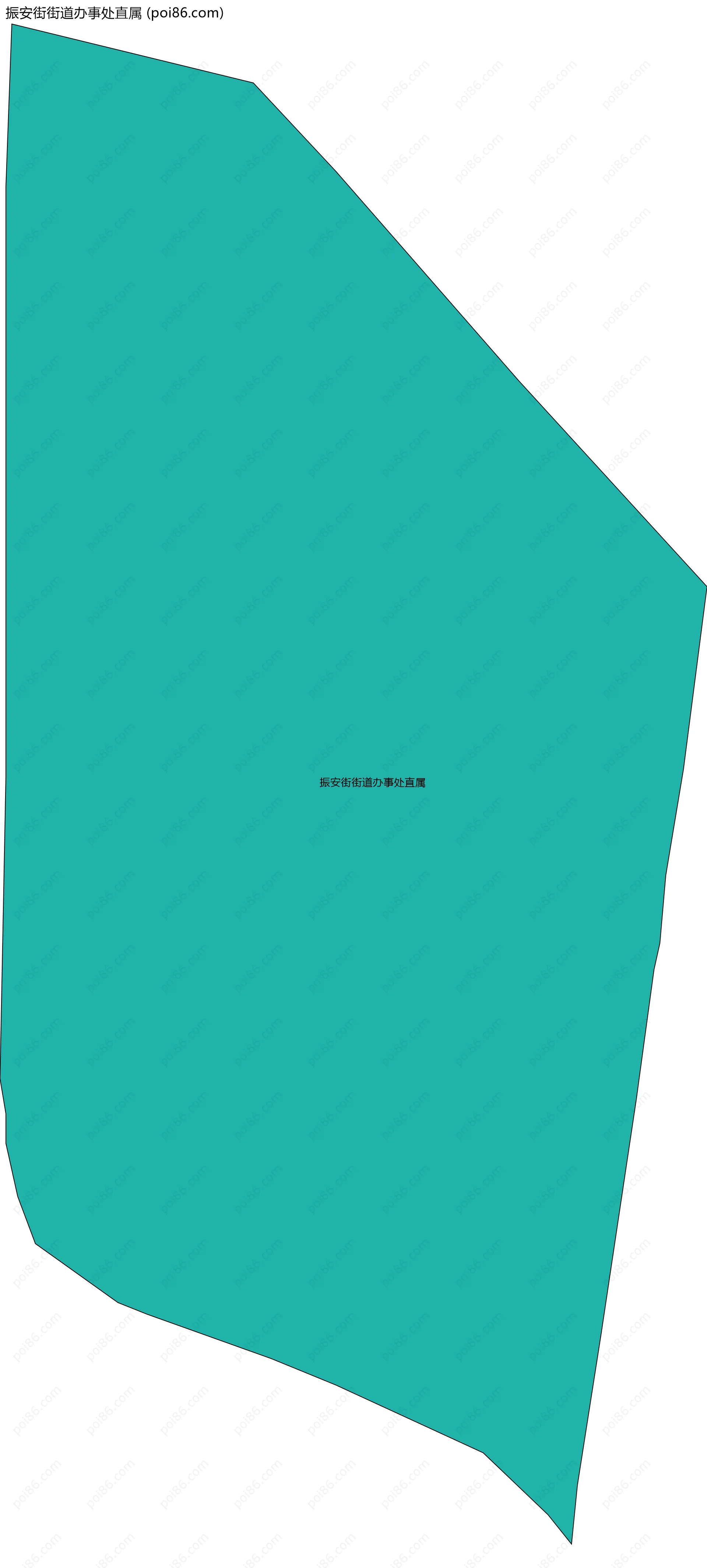 振安街街道办事处直属边界地图