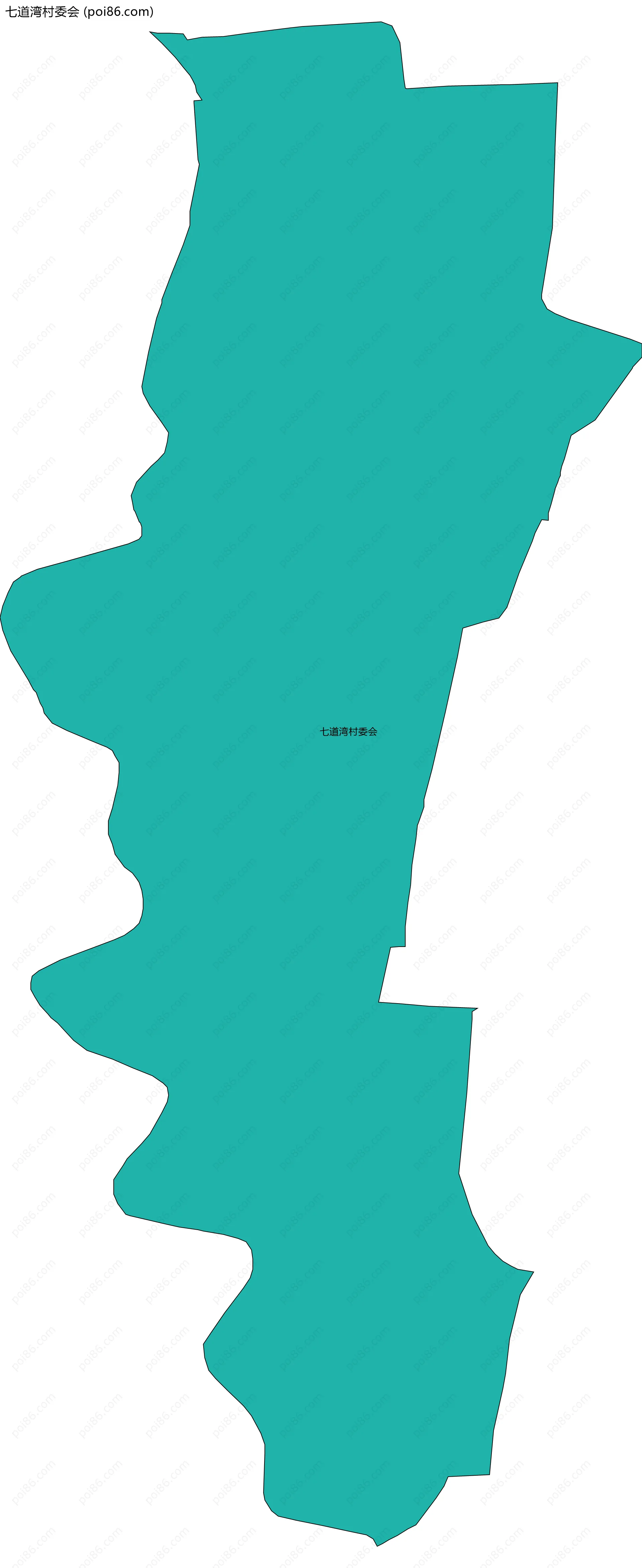 七道湾村委会边界地图