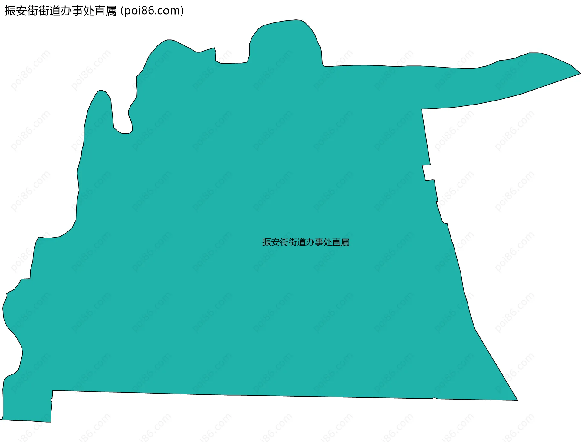 振安街街道办事处直属边界地图