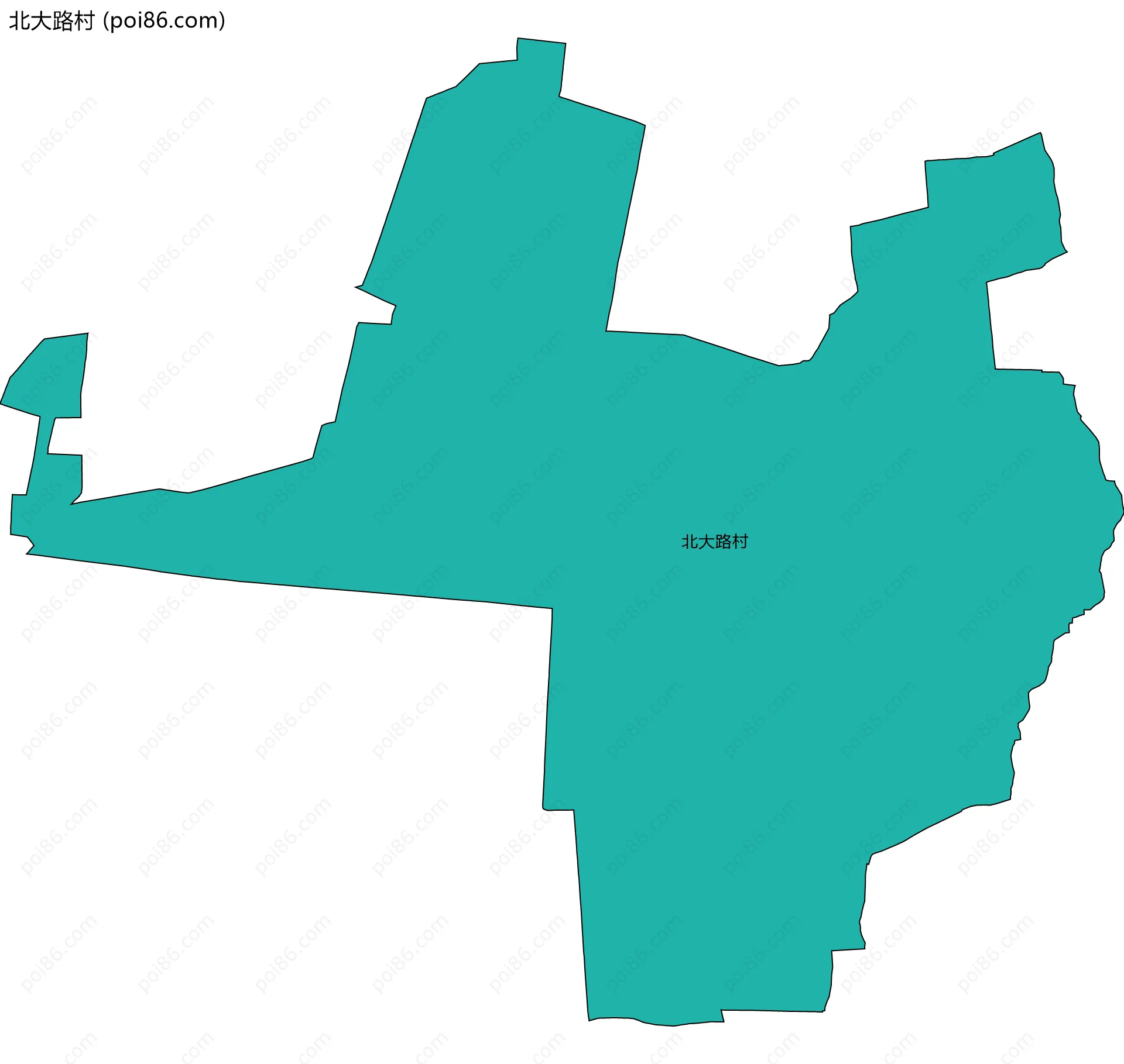 北大路村边界地图