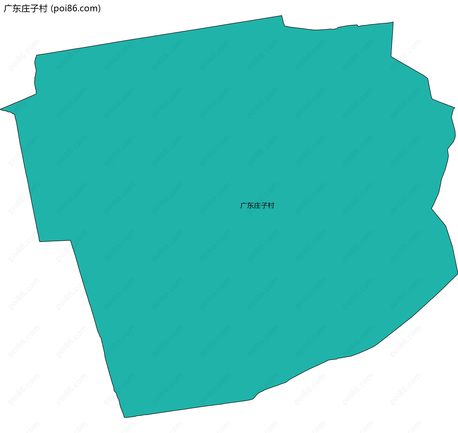 广东庄子村边界地图