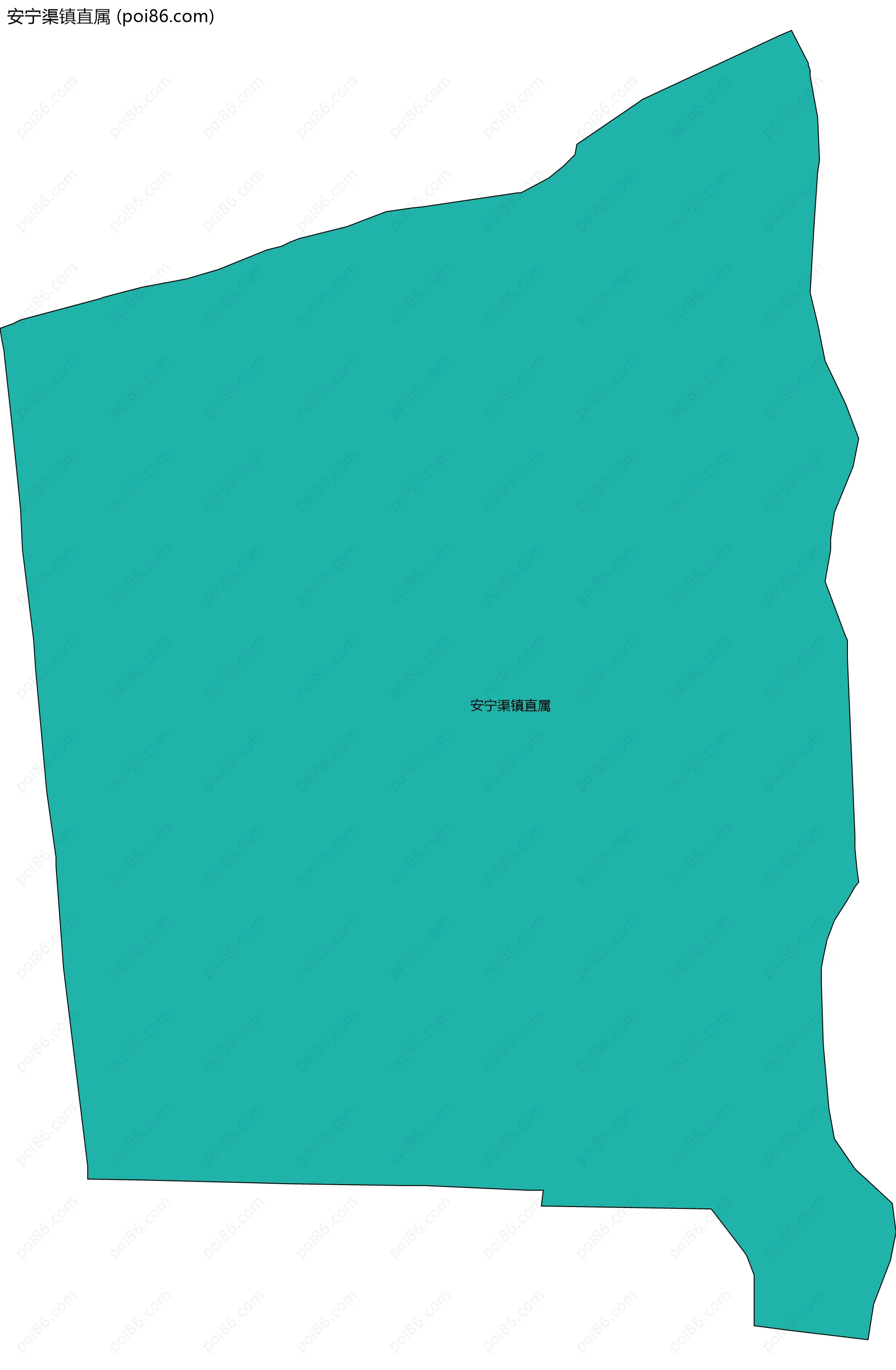 安宁渠镇直属边界地图