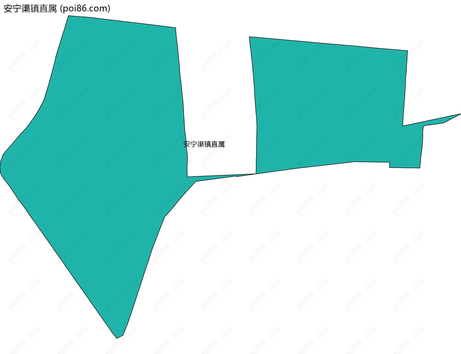 安宁渠镇直属边界地图