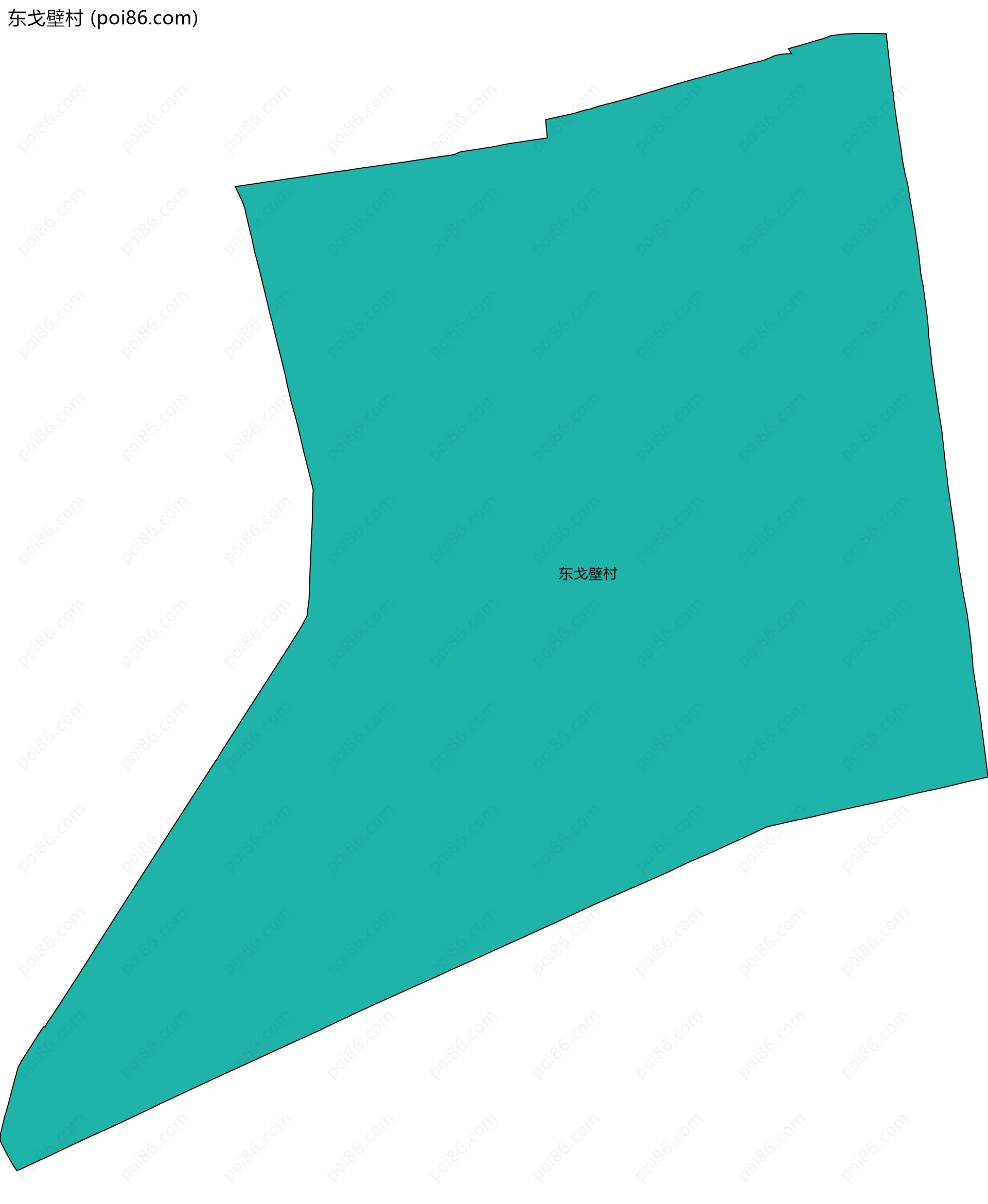 东戈壁村边界地图