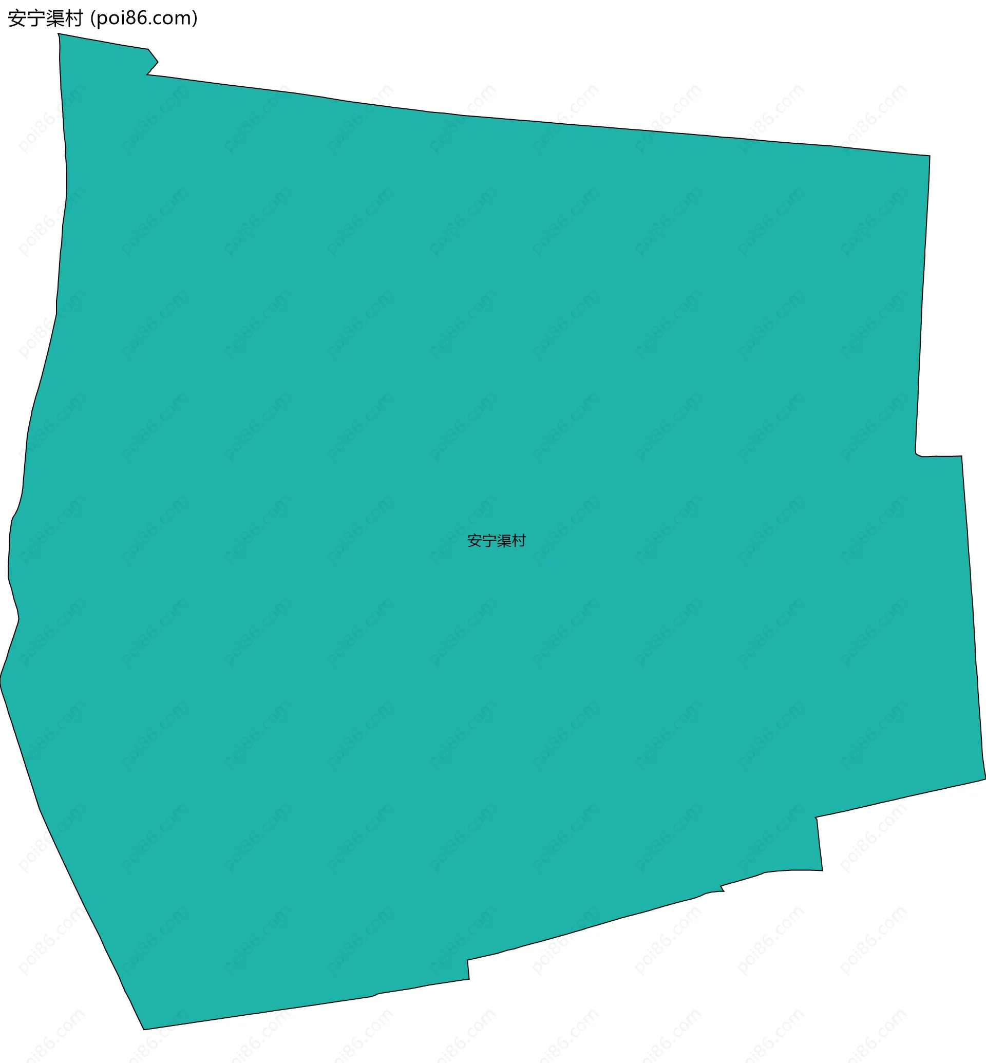 安宁渠村边界地图